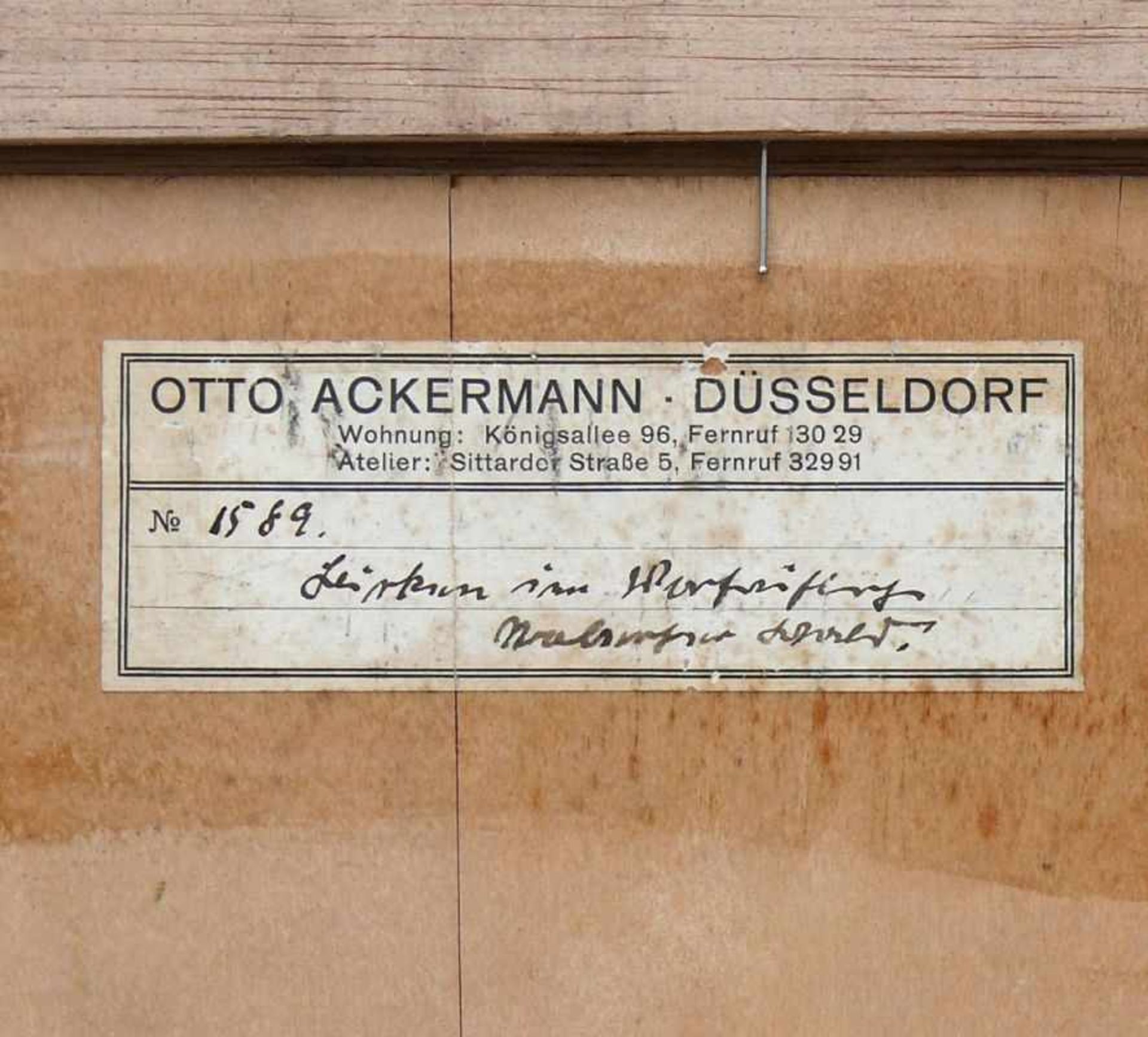 Ackermann, Otto (1872 Berlin - 1953 Düsseldorf) "Birken im Vorfrühling"; so verso vom Künstler - Image 5 of 5