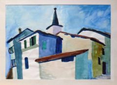 Eichler, Meret (Ravensburg 1928 - 1998) "Isola Superiore"; Aquarell; sign. u. dat. 53; ca. 30 x 43