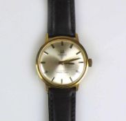 TISSOT-Armbanduhr "SEASTAR SEVEN"; Automatik; verg. Gehäuse, D: 34 mm; Lederarmband; Werk läuft