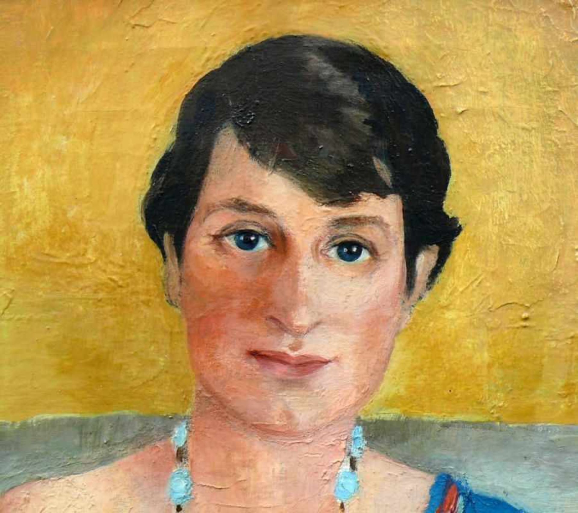 Szadurska, Kasia von (1876 Moskau - 1942 Meersburg/Überlingen) "Damen-Halbportrait" der Frau - Bild 4 aus 6