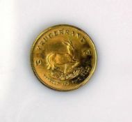 Goldmünze 1 KRÜGERRAND 1974; 33,9g; D: 32,5 mm; ss