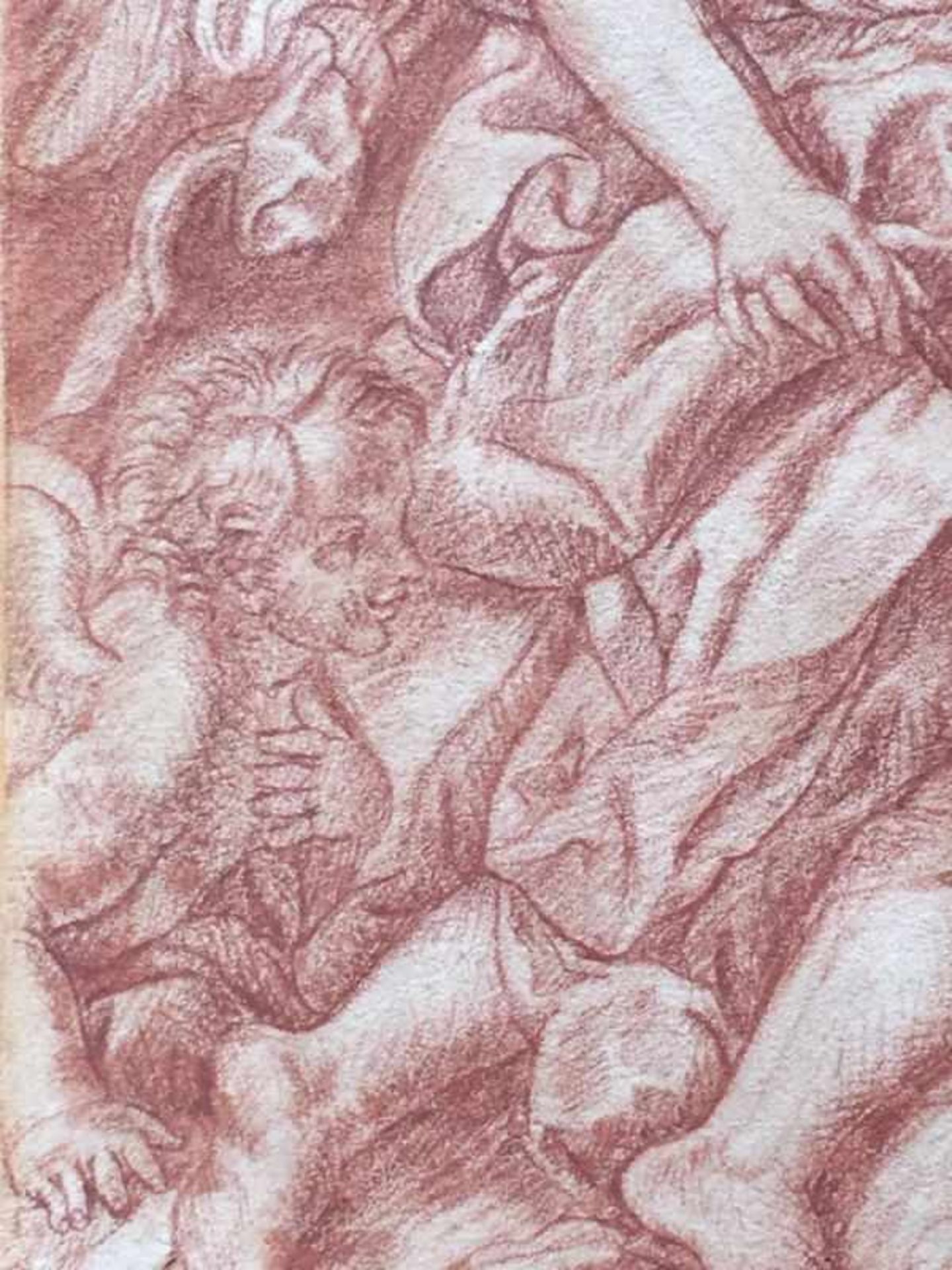 Sustris, Friedrich (attr., um 1540 Italien - 1599 München) "Erzengel Gabriel" auf einer Wolke - Bild 4 aus 7