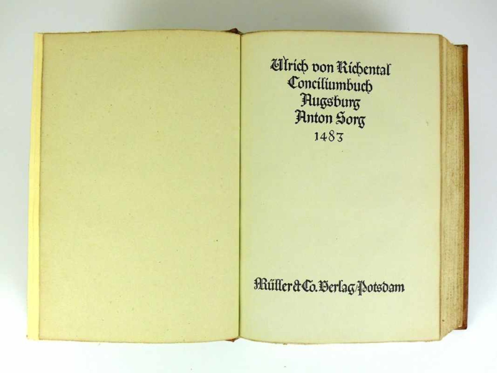Richental Chronik Das Konstanzer Konzil 1414 - 1418; Exemplar Nr. 182 von 235 auf Handbütten der - Bild 2 aus 3