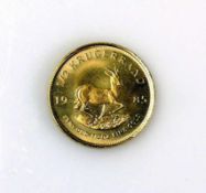 Goldmünze 1/2 KRÜGERRAND 1985; 16,96g; D: 27 mm; ss