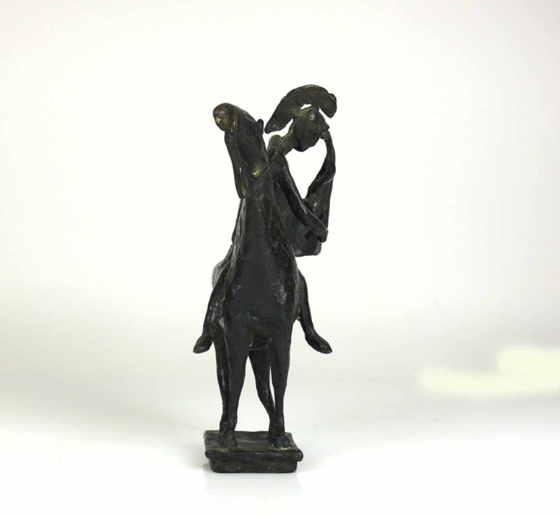 Binding, Wolfgang (1937 München/Köln/Düsseldorf) "Hlg. St. Martin" auf Pferd; Bronze, dunkel - Bild 4 aus 5