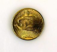 Goldmünze TWENTY DOLLARS USA 1927; 33,41g; D: 34 mm; ss