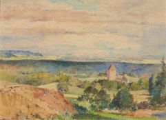 Möritz, Karl (1896 München - 1963 Blumenfeld) "Blick auf Schloss Herblingen(CH)"; von Stetten aus