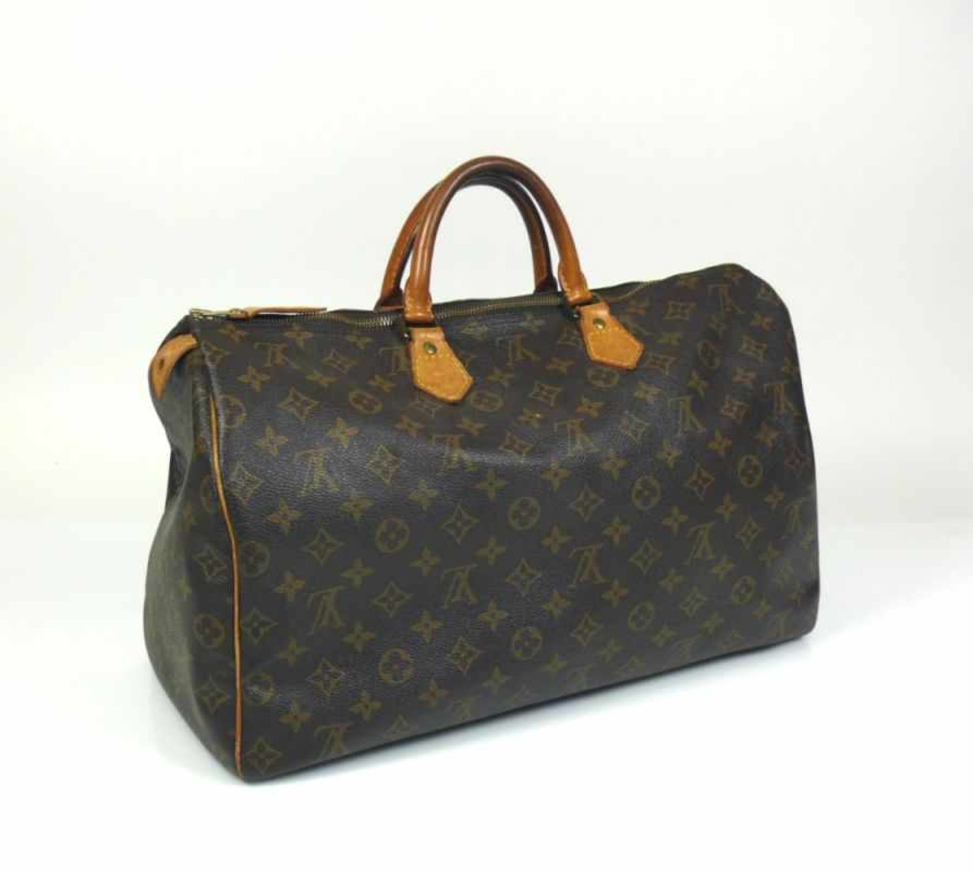 Louis Vuitton-Tasche "Speedy 40"; Monogramm Canvas; schöner und gepflegter Zustand; das Leder hat