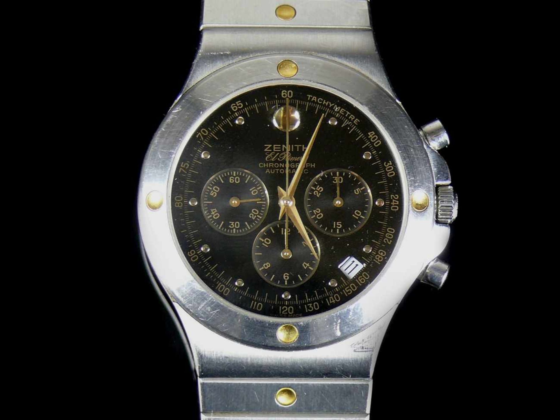 ZENITH-Pacific El Primero Chronograph (1990) Automatik; Stahl/Stahl; Kaliber 400; Saphirglas; - Bild 2 aus 7