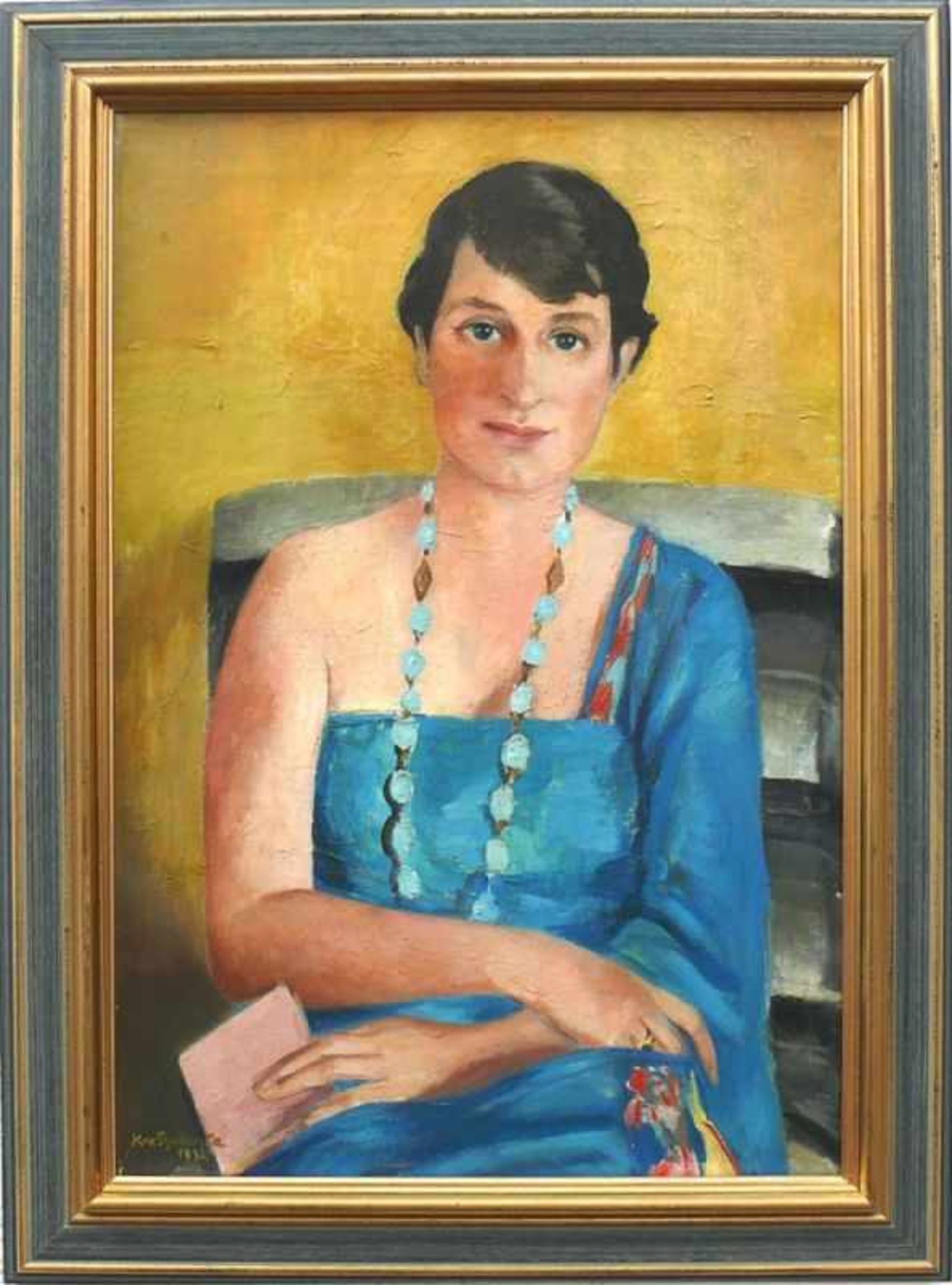 Szadurska, Kasia von (1876 Moskau - 1942 Meersburg/Überlingen) "Damen-Halbportrait" der Frau - Bild 2 aus 6