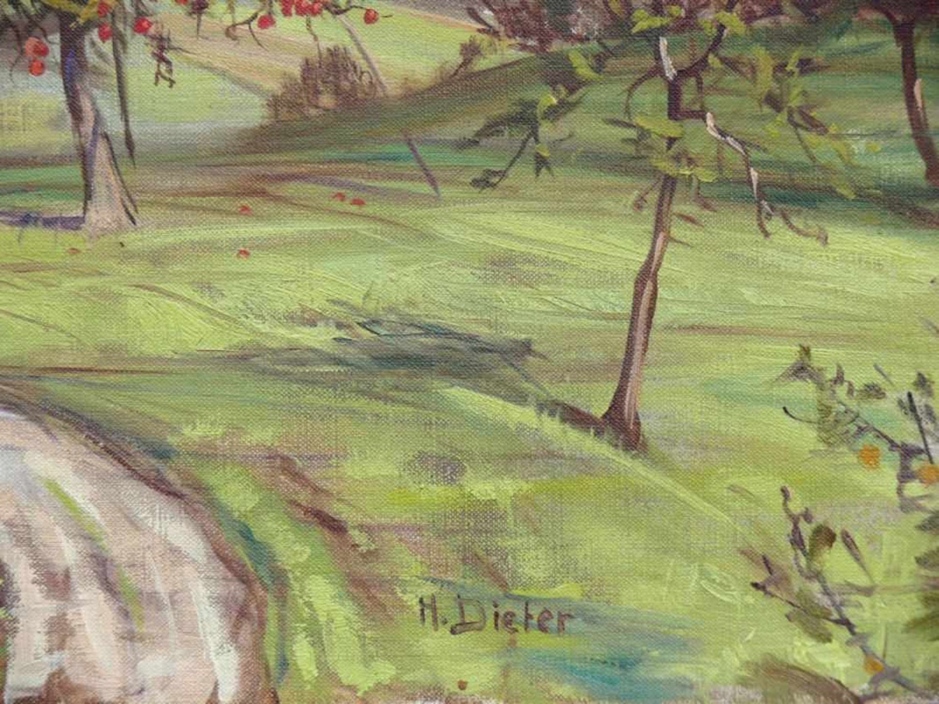 Dieter, Hans (1881 Mannheim - 1968 Meersburg) "Bodenseelandschaft"; Blick oberhalb von Sipplingen - Bild 4 aus 4