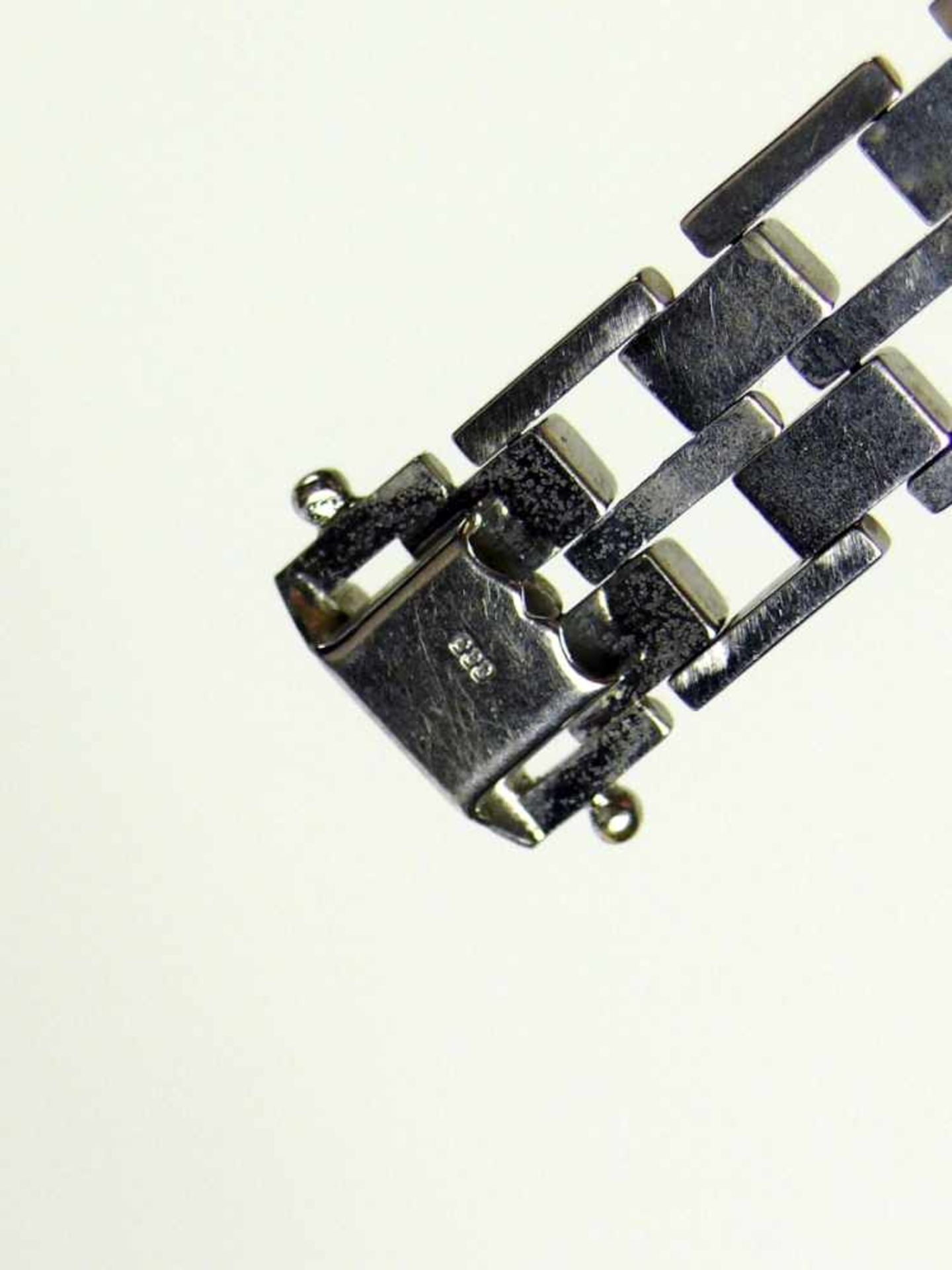 Armkette 8ct WG; 1 Seitenglied fehlt; 26g; L: 20 cm - Image 3 of 3
