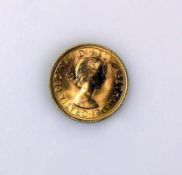 Goldmünze ELISABETH II, DEI GRATIA, 1968; 8g; D: 22 mm; ss