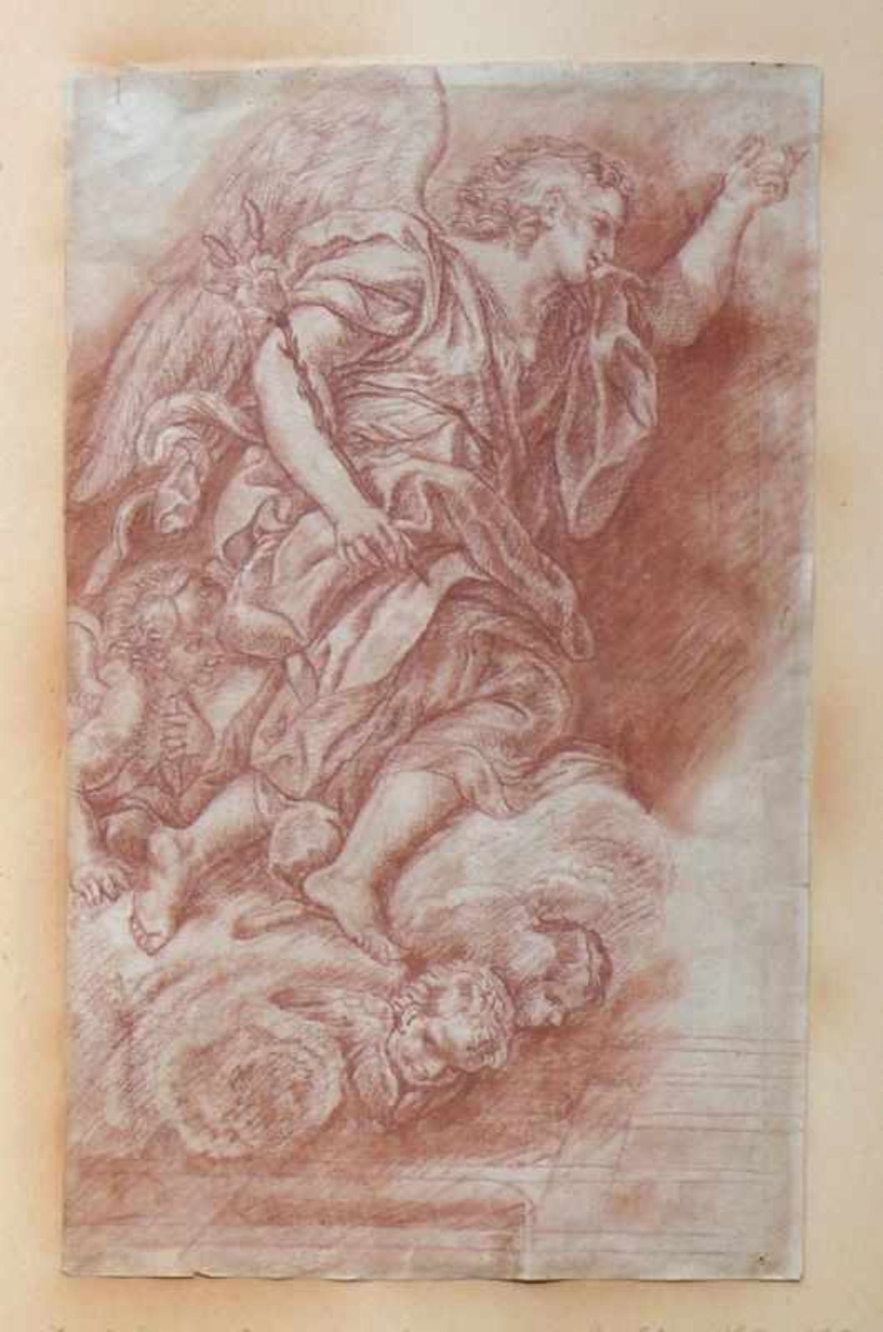 Sustris, Friedrich (attr., um 1540 Italien - 1599 München) "Erzengel Gabriel" auf einer Wolke