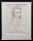 Szadurska, Kasia von (1876 Moskau - 1942 Meersburg/Überlingen) "Mädchen-Portrait"; mit langen