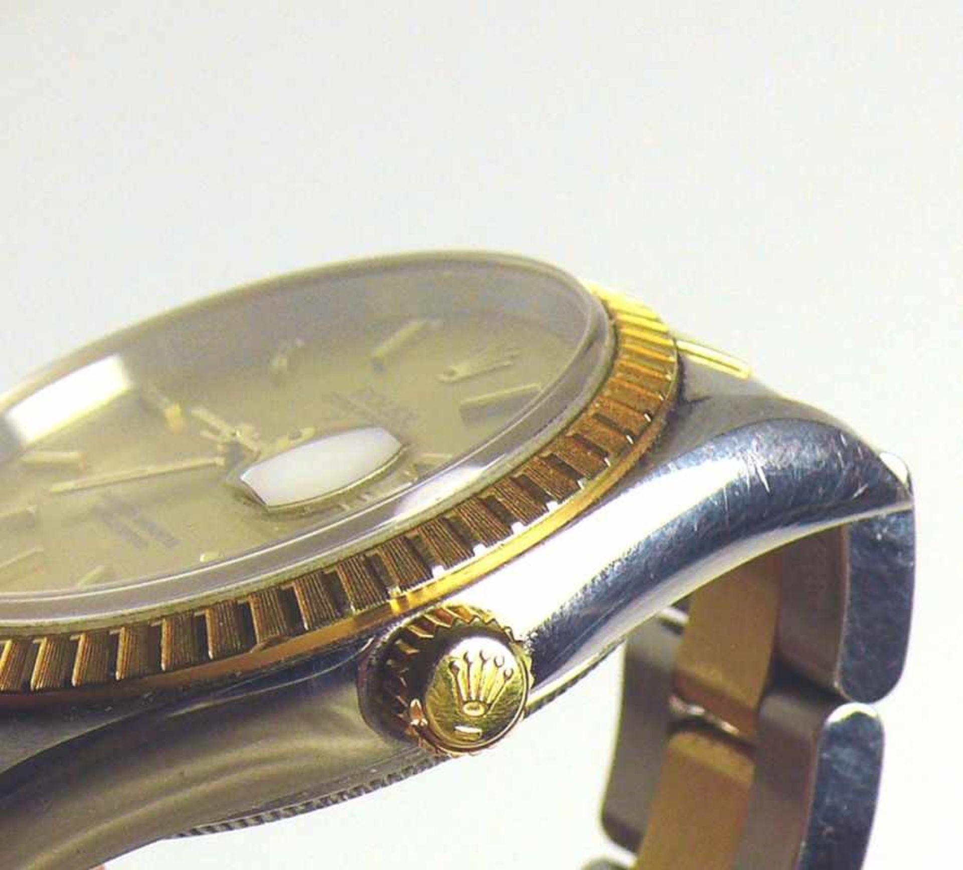 ROLEX-Herrenarmbanduhr Oyster Date; Stahl-18ct GG; Saphirglas, Datum, Schnellschaltung; in - Bild 4 aus 6