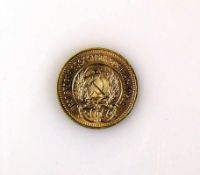 Goldmünze russisch; 1979; Hammer und Sichel; 8,63g; D: 22,5 mm; ss