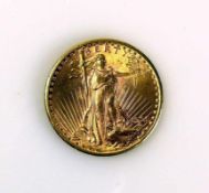 Goldmünze TWENTY DOLLARS USA 1925; 33,41g; D: 34 mm; ss