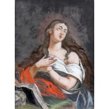 Hinterglasbild (18./19.Jh.) "Maria Magdalena"; Goldrahmung; keine Beschädigung; ca. 28 x 22 cm; R;