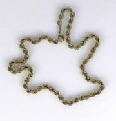 Halskette 14ct GG; Kordeldekor; 15,5g; L: 45 cm