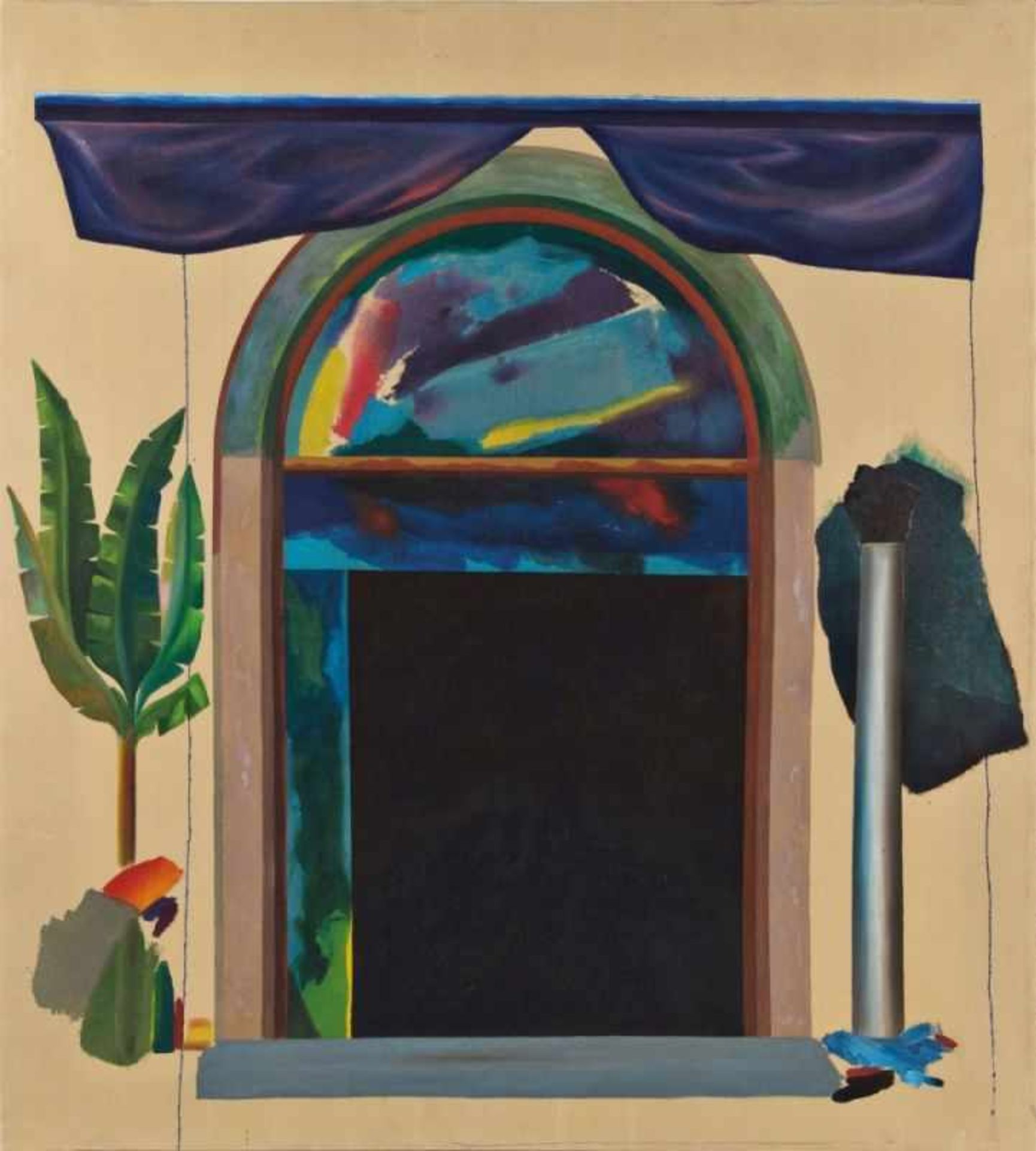 PETER ATANASOV (1949 PRESSBURG) o. T., 1978 Acryl auf Leinwand, 110 x 100 cm Signatur Rückseite: