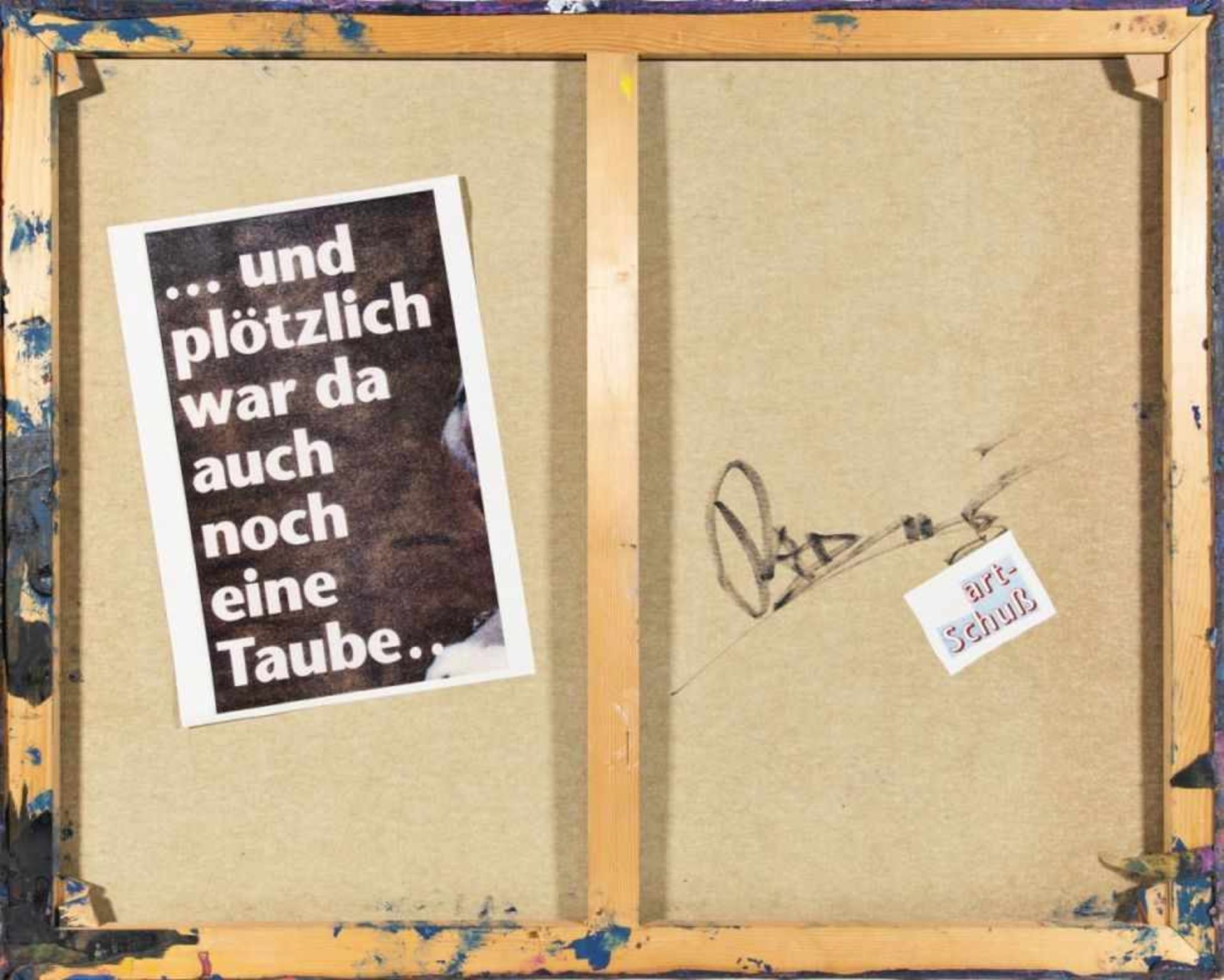 PADHI FRIEBERGER (1931 WIEN - 2016 WIEN) o. T. Öl auf Leinwand (Collage, Farbe, Papier), 80 x 100 cm - Image 2 of 2