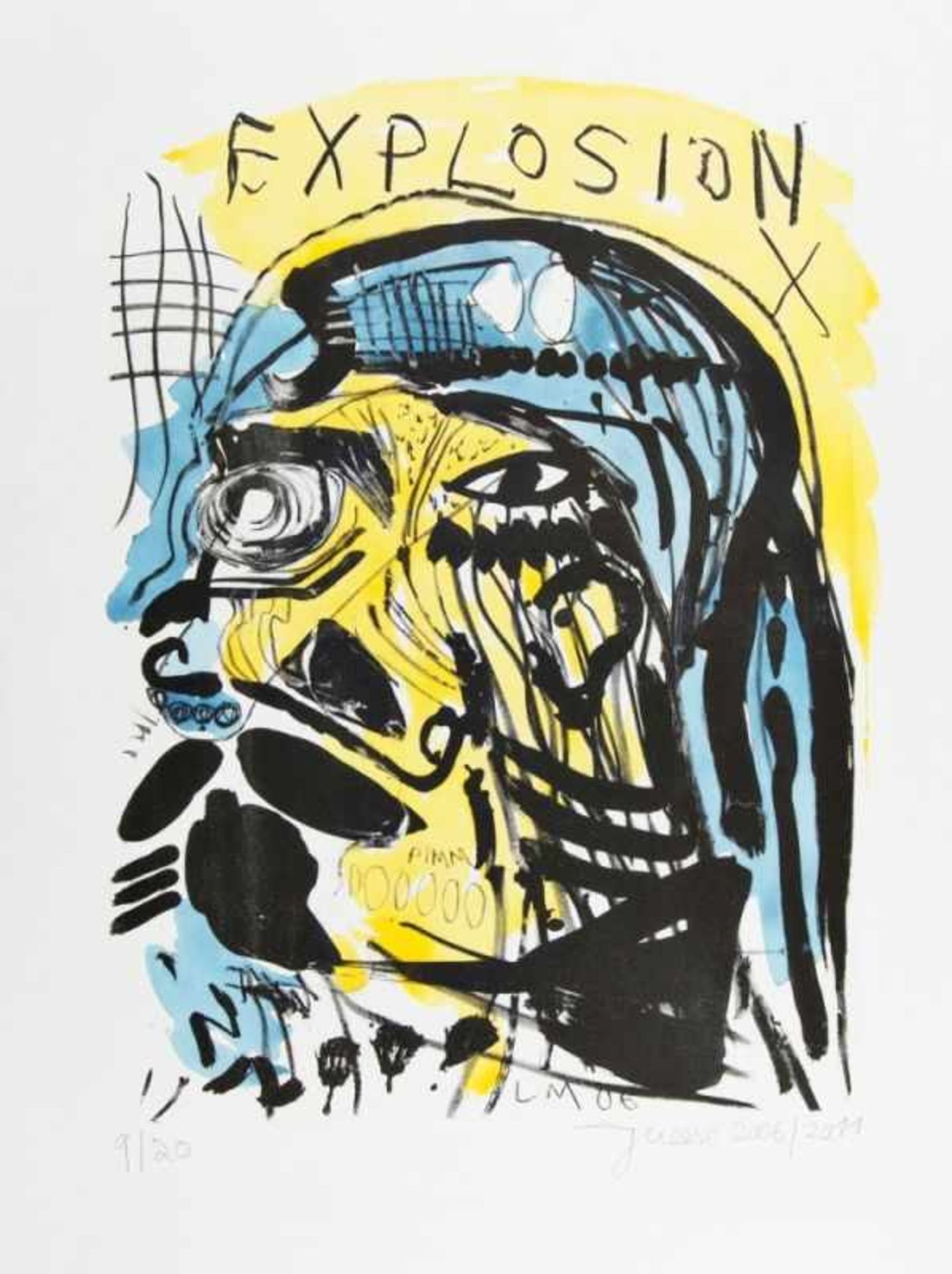 JONATHAN MEESE (1970 TOKIO) EXPLOSION, 2006/2011 Lithografie auf Somerset, handcoloriert, 75,5 x