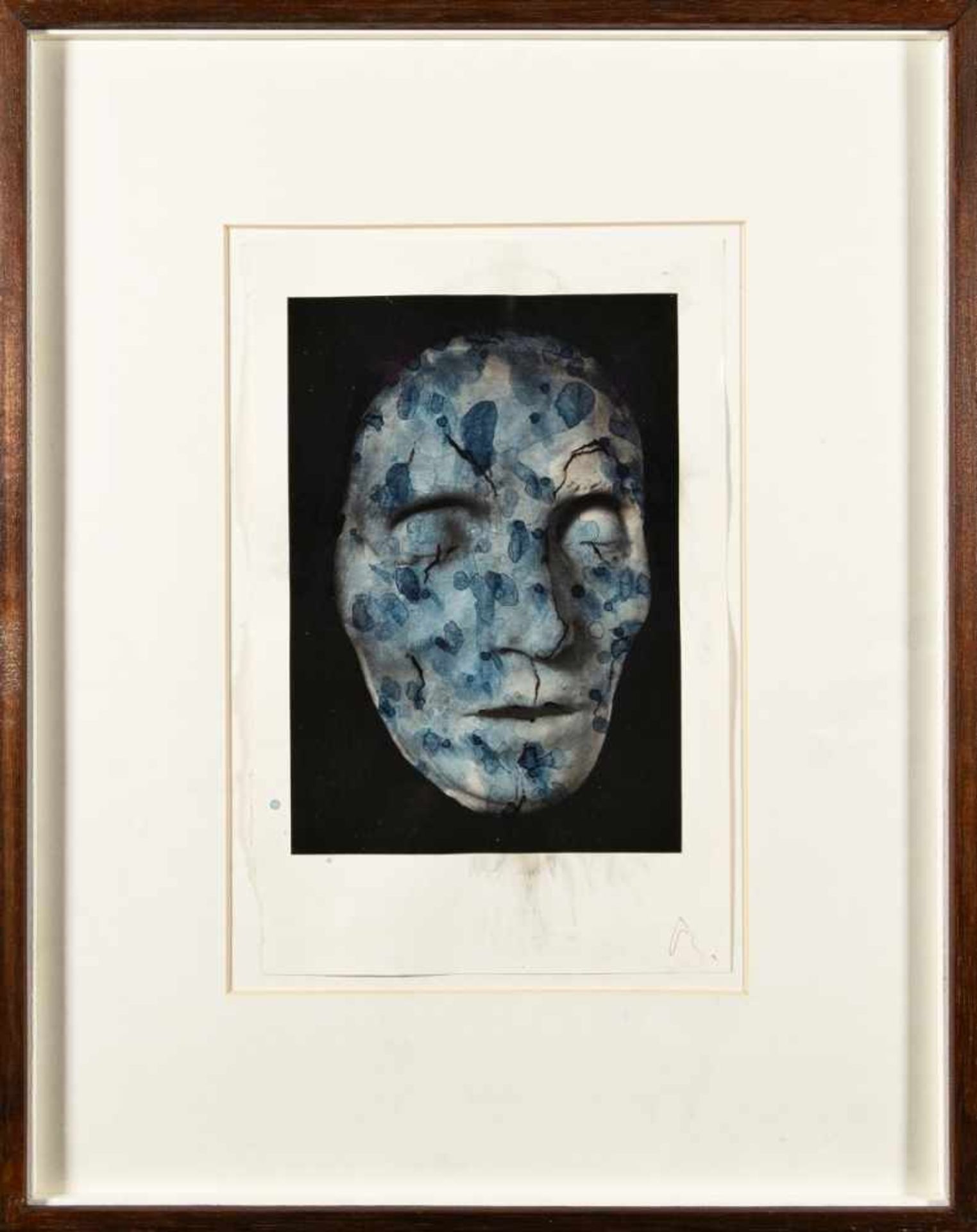 ARNULF RAINER(1929 BADEN)TOTENMASKE DER HL. VERONIKA GIULIANIBuchseite übermalt, 23,5 x 15