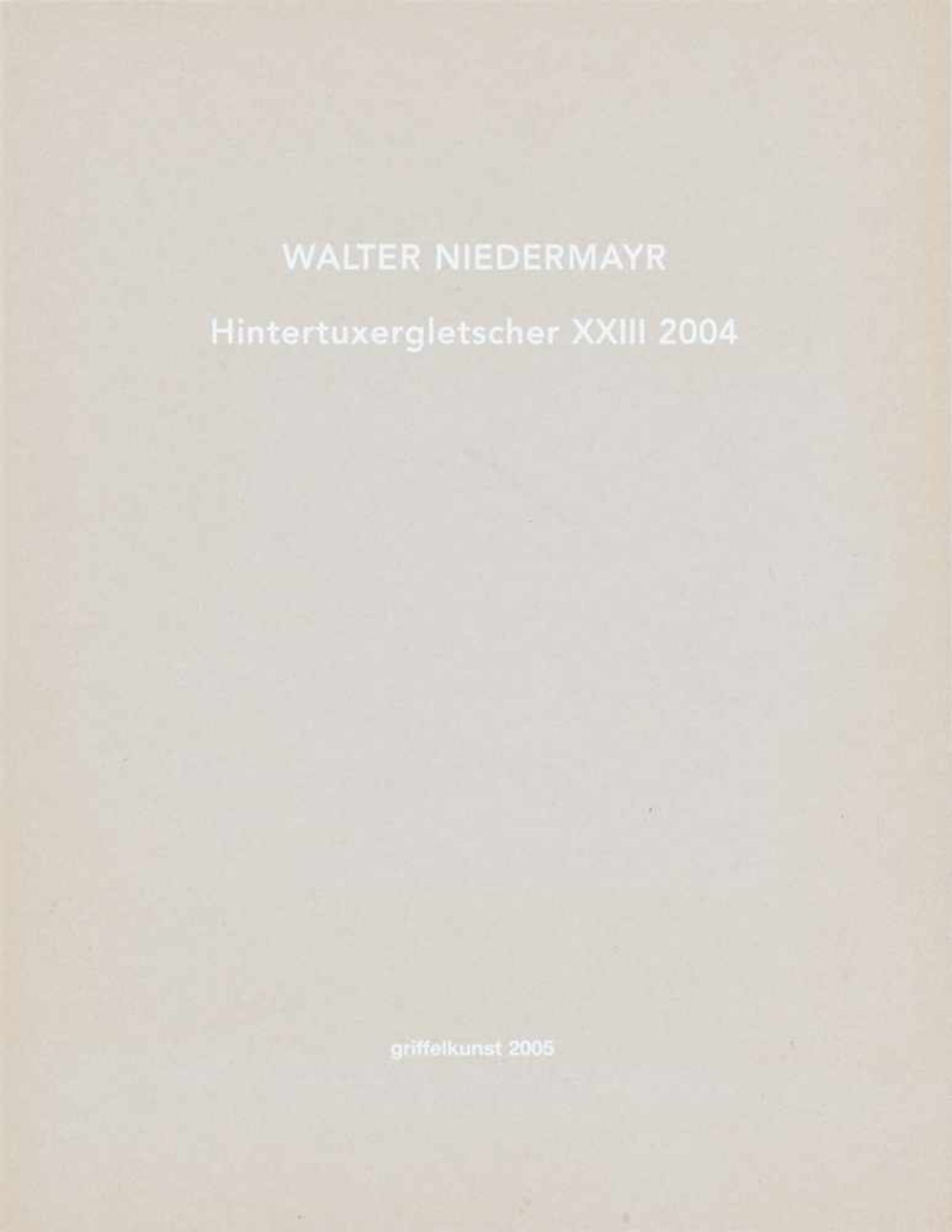 WALTER NIEDERMAYR(1952 BOZEN)HINTERTUXERGLETSCHER XXIII, 2004/2005Zwei Farbfotografien auf Kodak - Bild 3 aus 3