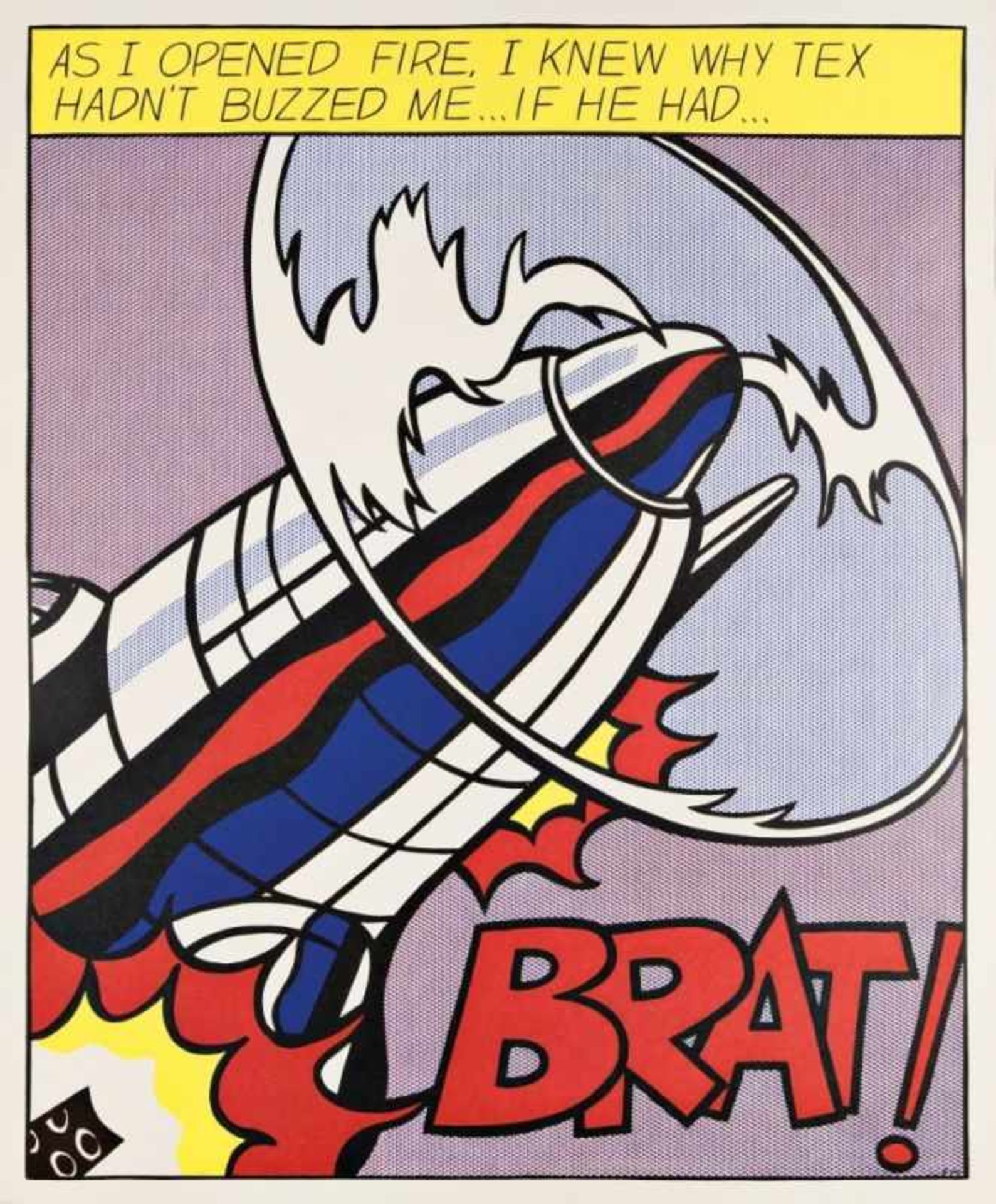 ROY LICHTENSTEIN(1923 NEW YORK - 1997 NEW YORK)AS I OPENED FIRE, 1963Triptychon, Offsetlithografie, - Image 3 of 3