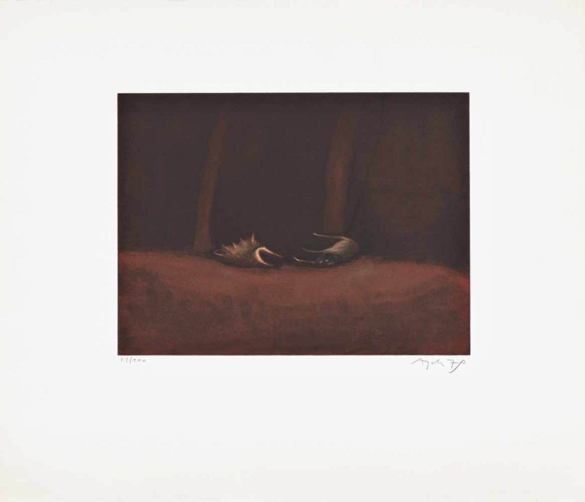 EDUARD ANGELI(1942 WIEN)SCHMUTZIGES WASSER 2, 1979Farbradierung auf Bütten, Plattengröße: 29,4 x