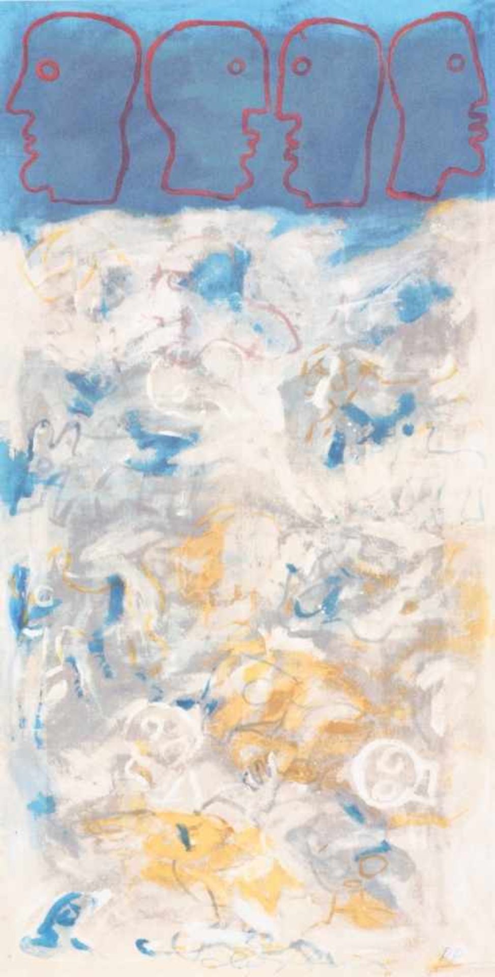 OSWALD OBERHUBER(1931 MERAN)o. T., 2006Siebdruck auf festem Papier, 63,5 x 32,5 cmSignatur vorne