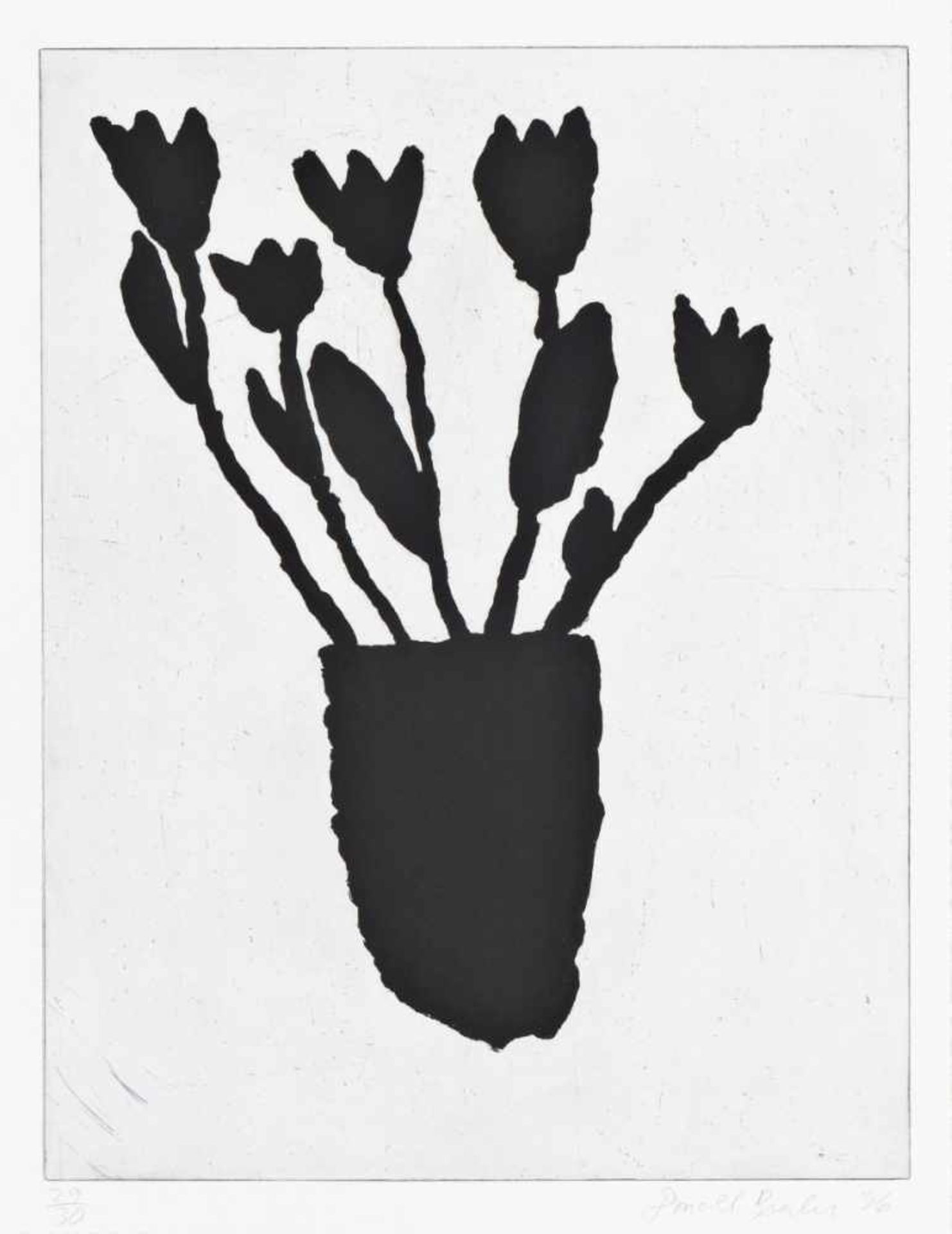 DONALD BAECHLER(1956 HARTFORD, USA)FLOWERS, 1996Kaltnadelradierung auf Bütten, Plattengröße: 59,5