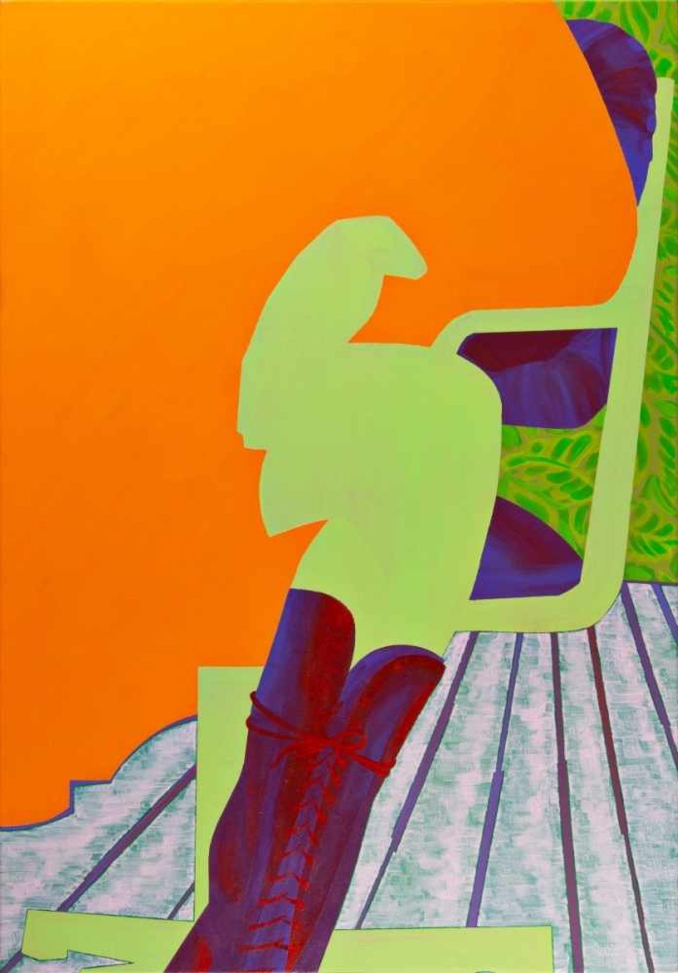AURELIA GRATZER(1978 HARTBERG)ORANGE, 2003Dispersion auf Molino, 100 x 70 cmgerahmtSignatur