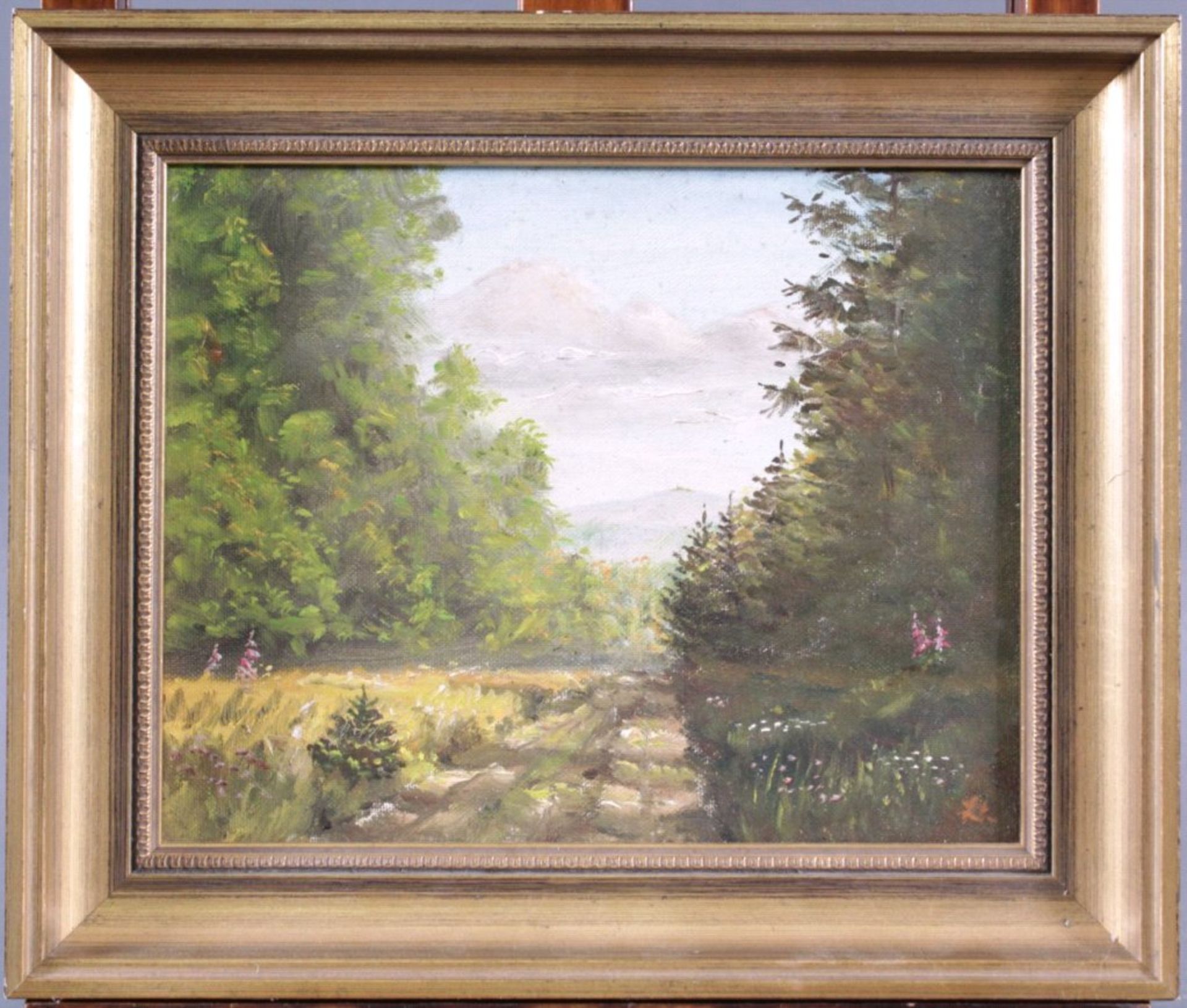 O. Liessmann ?-?, Sommerliche HarzlandschaftÖl auf Leinwand gemalt, unten rechts signiert,