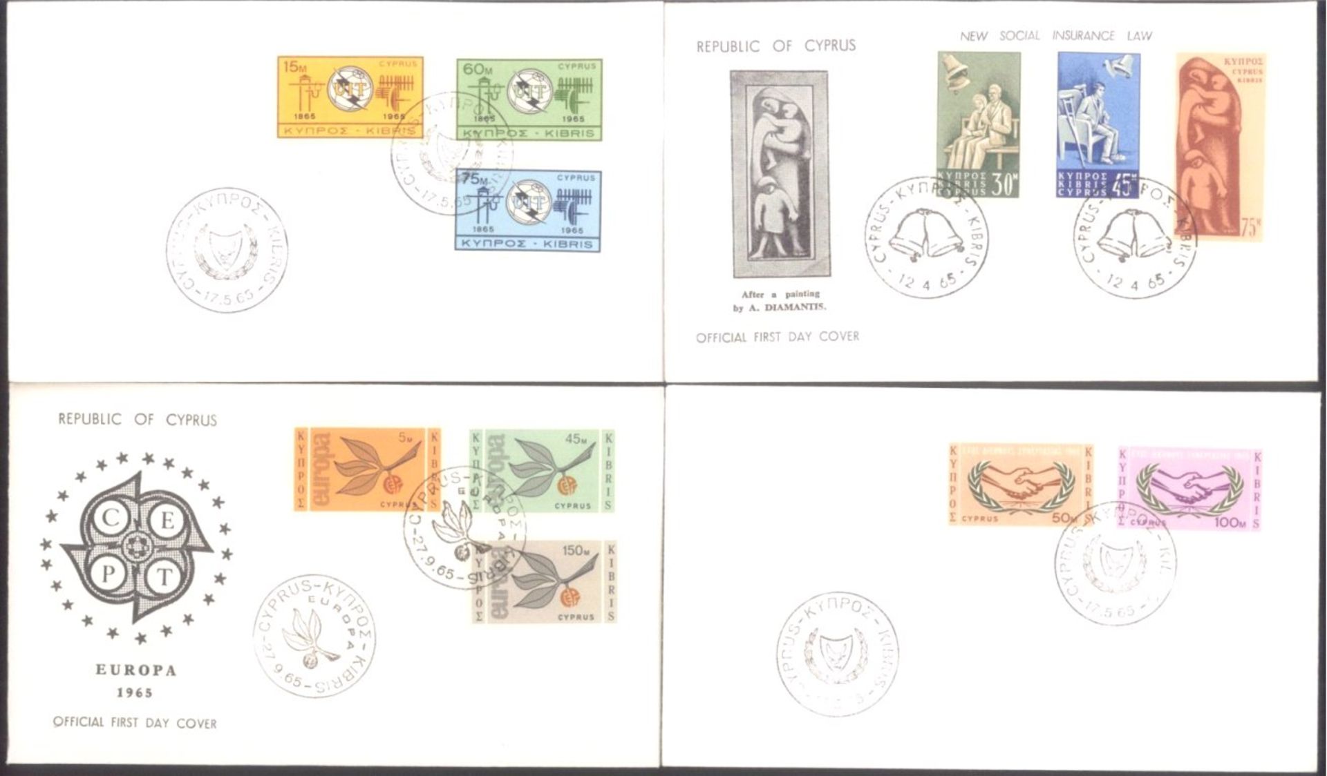 ZYPERN 1964/65, KATALOGWERT 177 EURO, Ersttagsbriefesammlungsehr saubere Sammlung von 9 - Bild 2 aus 2