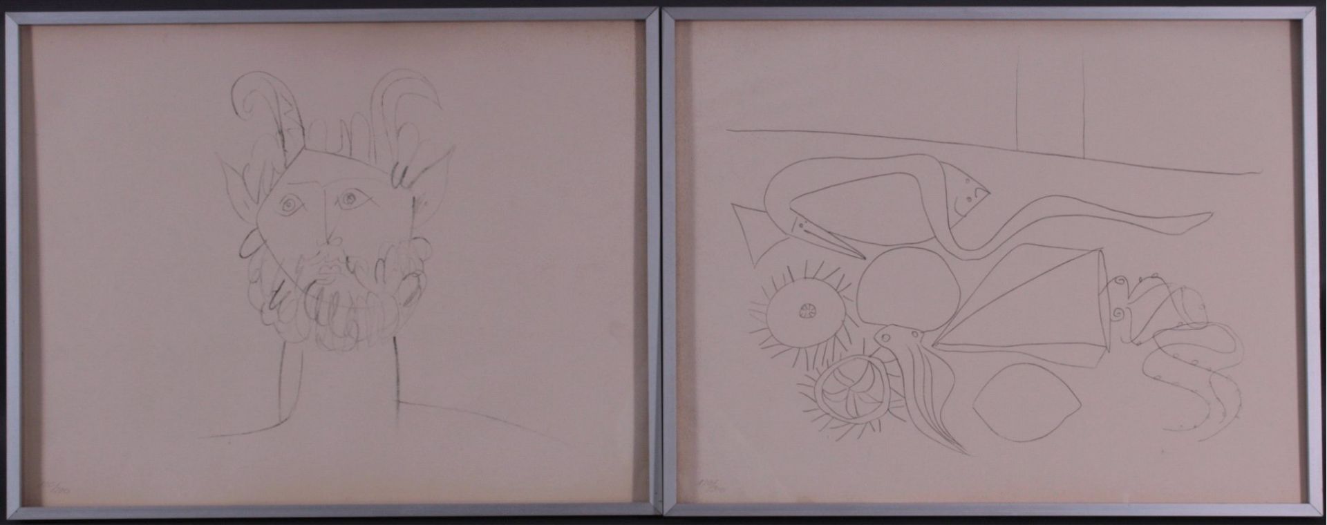 4 Picasso Reproduktionen vom Daniel Jacomet,Verso druckgraphisch bezeichnet "Les Dessins D` - Bild 3 aus 3