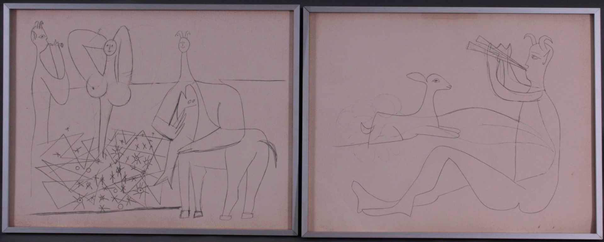 4 Picasso Reproduktionen vom Daniel Jacomet,Verso druckgraphisch bezeichnet "Les Dessins D` - Bild 2 aus 3