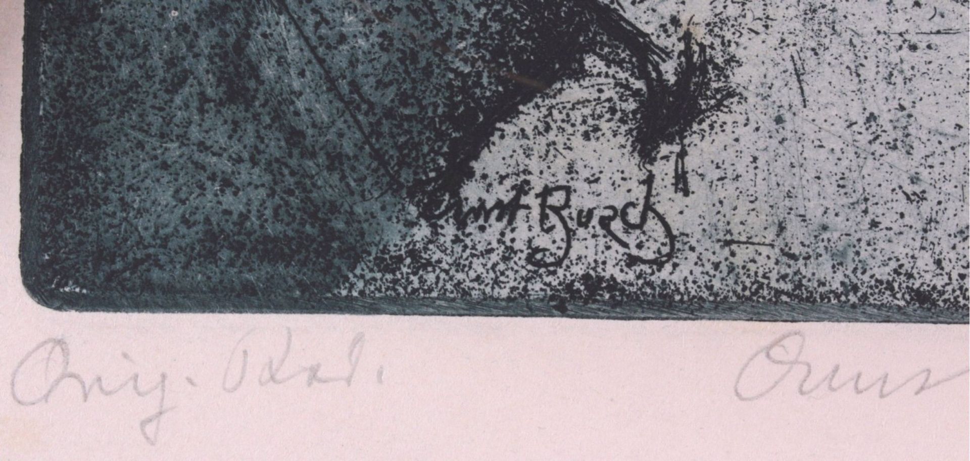 Ernst Busch, MädchenkopfRadierung, unten rechts mit Bleistift signiert, versobetitelt, ca. 45 x 31,5 - Bild 4 aus 4