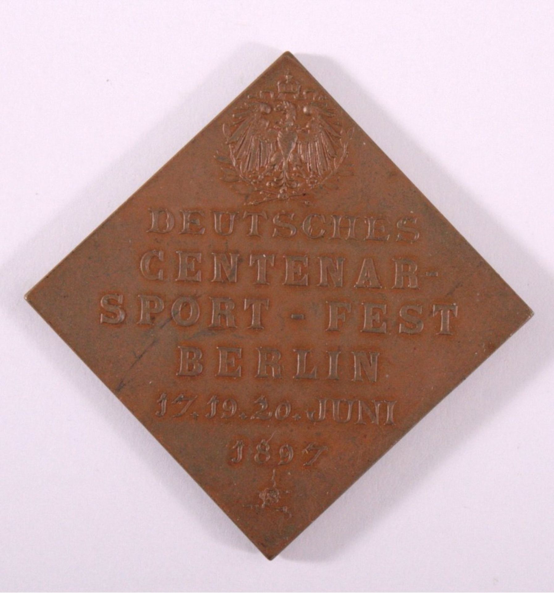Medaille Deutsches Centenar-Sportfest, Berlin 1897Vs.: Kaiser König Wilhelm I. von Preussen.Rs.: - Bild 2 aus 2
