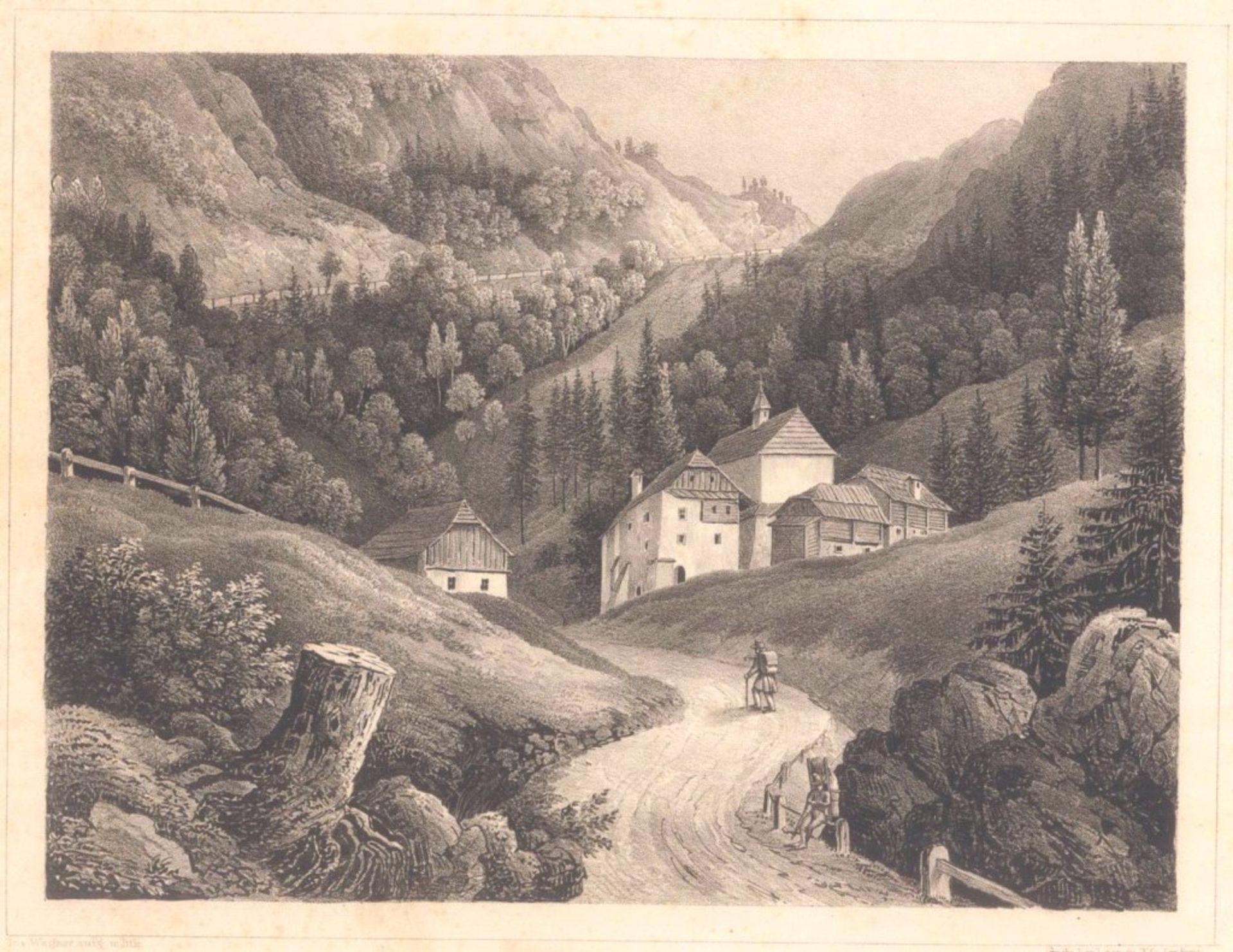 Konvolut Grafiken und Stiche9 Stück, zumeist österreichische Städte und Landschaft, Maßeca. 18 cm - Bild 10 aus 10