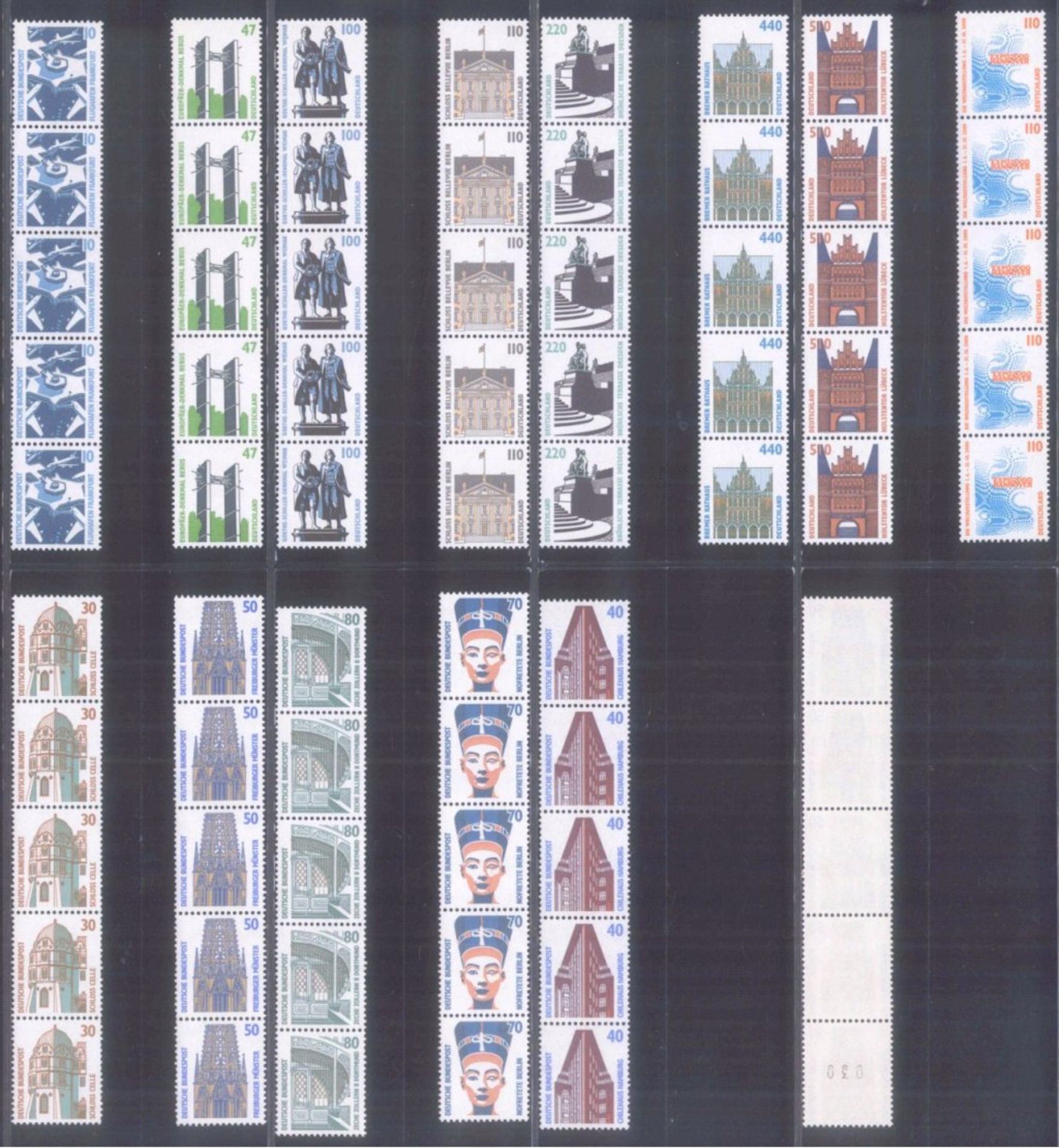 Bund 1977-1998 Rollenmarken 5er StreifenInsgesamt 102 verschiedenen Rollen 5er-Streifen - Bild 4 aus 8