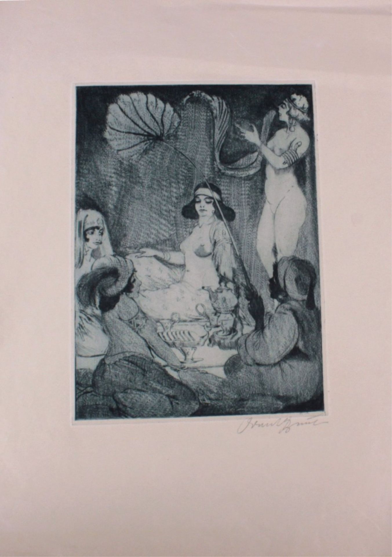 Ernst Busch, HaremsdameRadierung, unten rechts mit Bleistift signiertca. 64 x 48 cm - Bild 2 aus 3