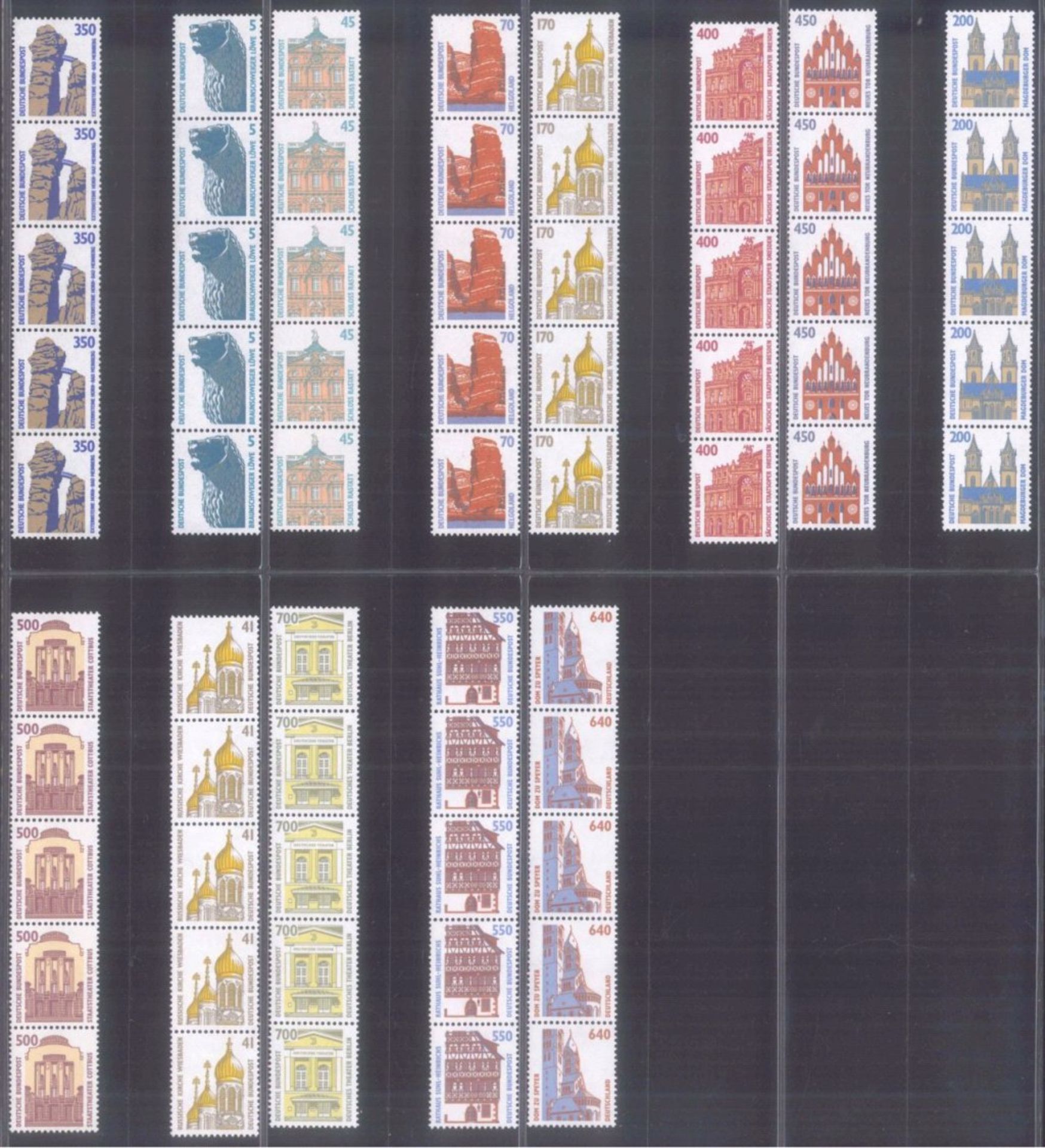 Bund 1977-1998 Rollenmarken 5er StreifenInsgesamt 102 verschiedenen Rollen 5er-Streifen - Bild 8 aus 8