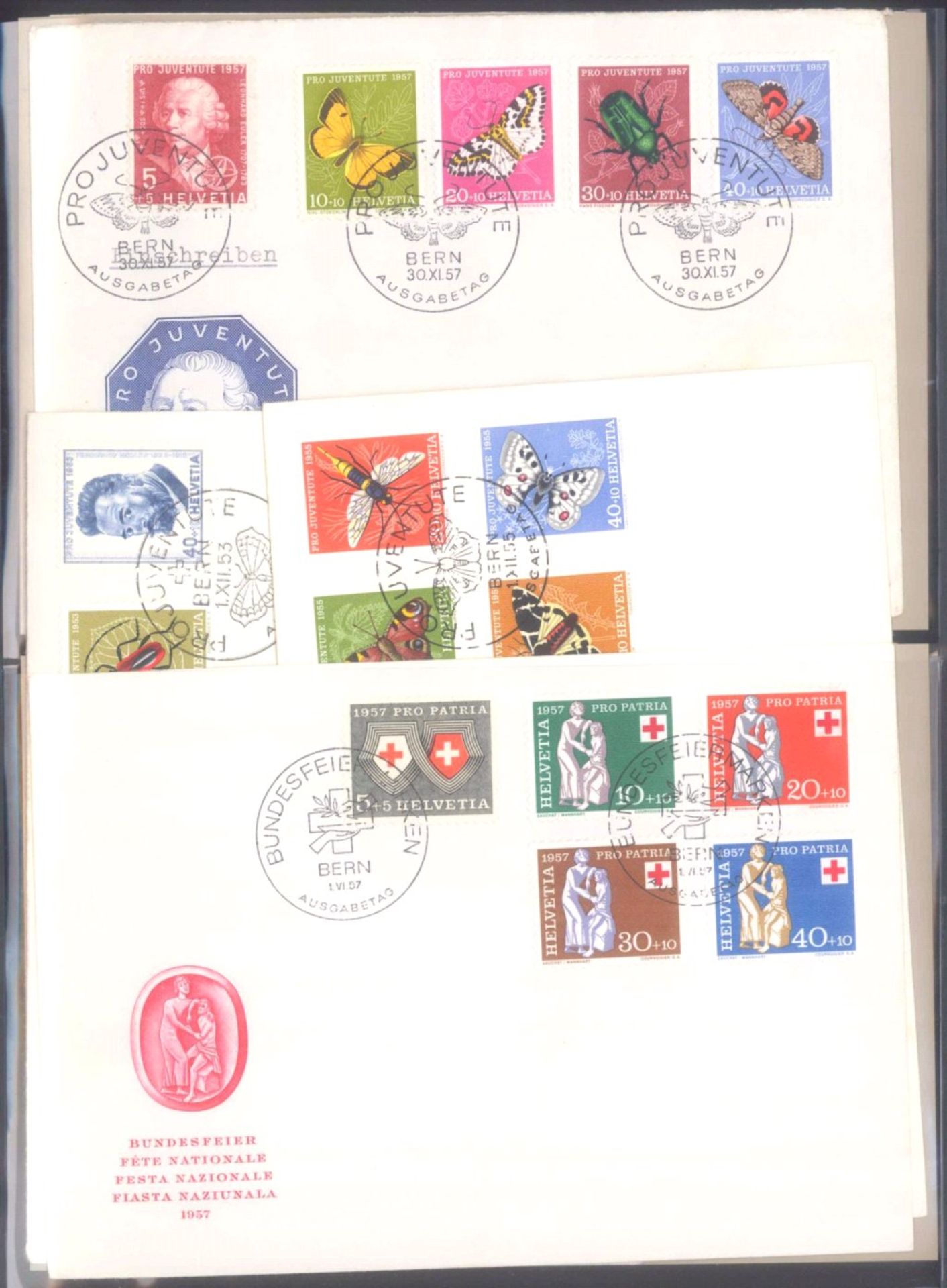 5 Alben Briefe Östereich, BRD und LiechtensteinViel Schweiz und Liechtenstein, wenig BRD. Zumeist - Bild 3 aus 6