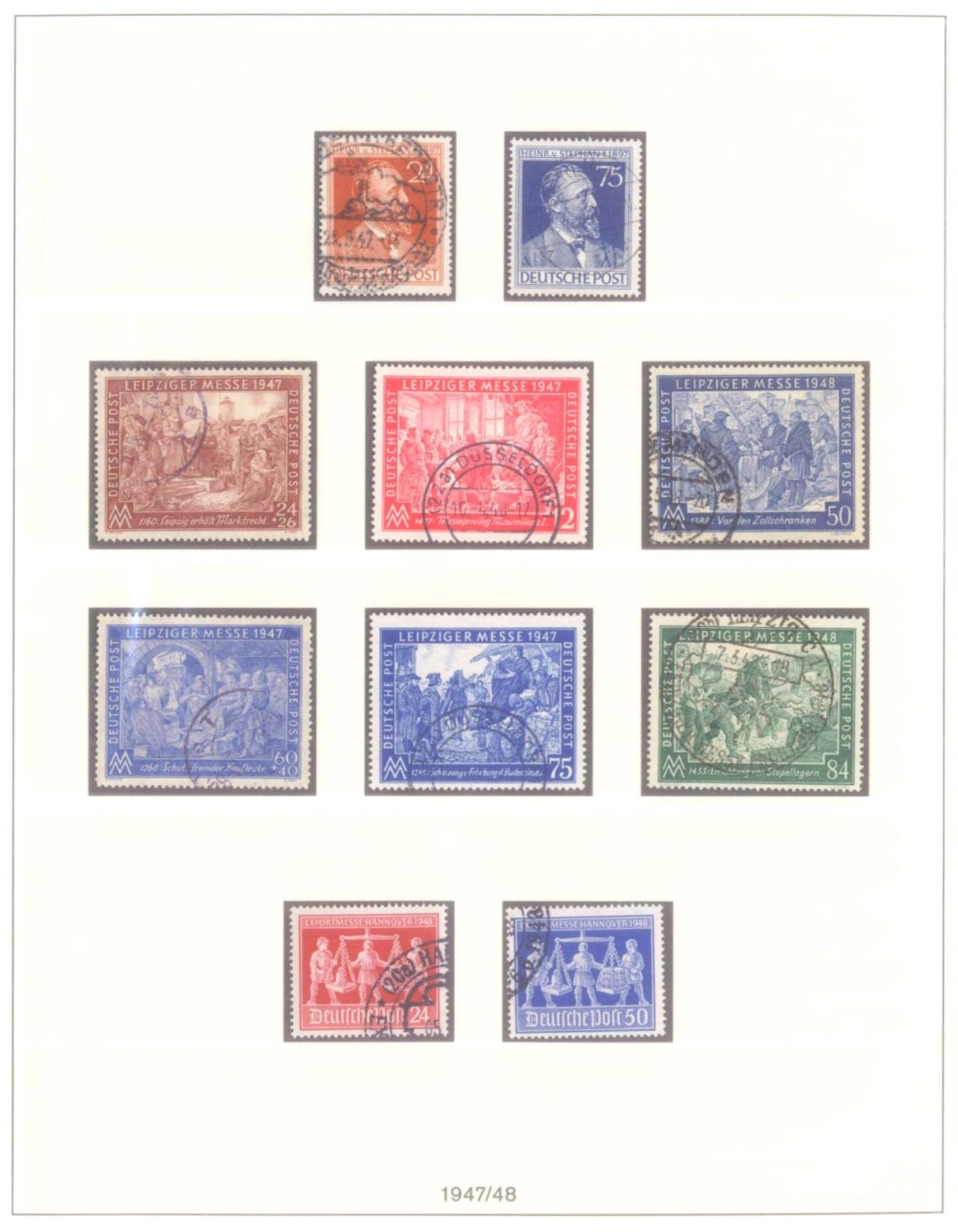 Sammlung Alliierte BesetzungAmerikanische und Britische Zone, AM Post (auch hohe Werte),sowie - Image 8 of 12