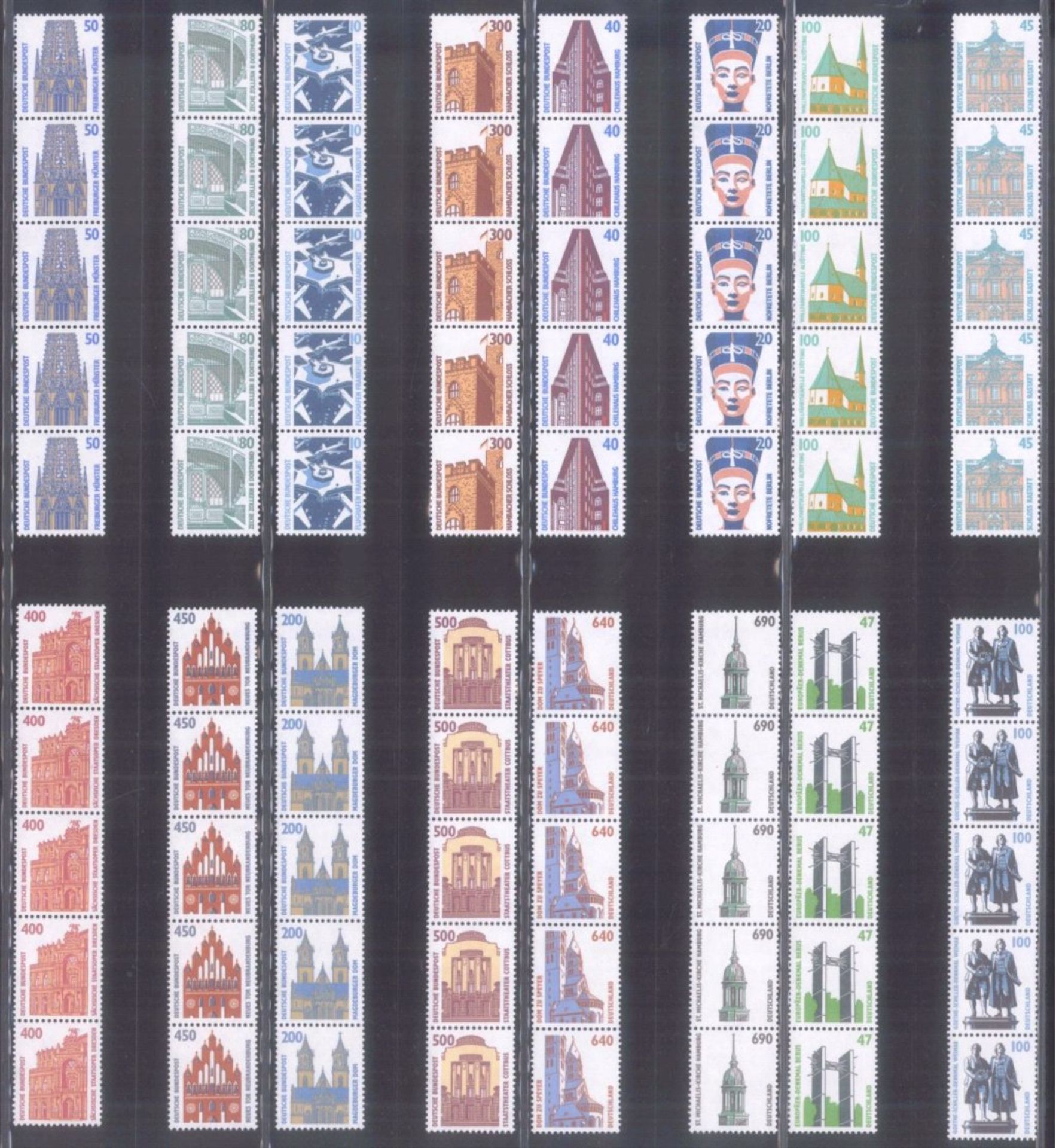 Bund 1977-1998 Rollenmarken 5er StreifenInsgesamt 102 verschiedenen Rollen 5er-Streifen - Bild 5 aus 8