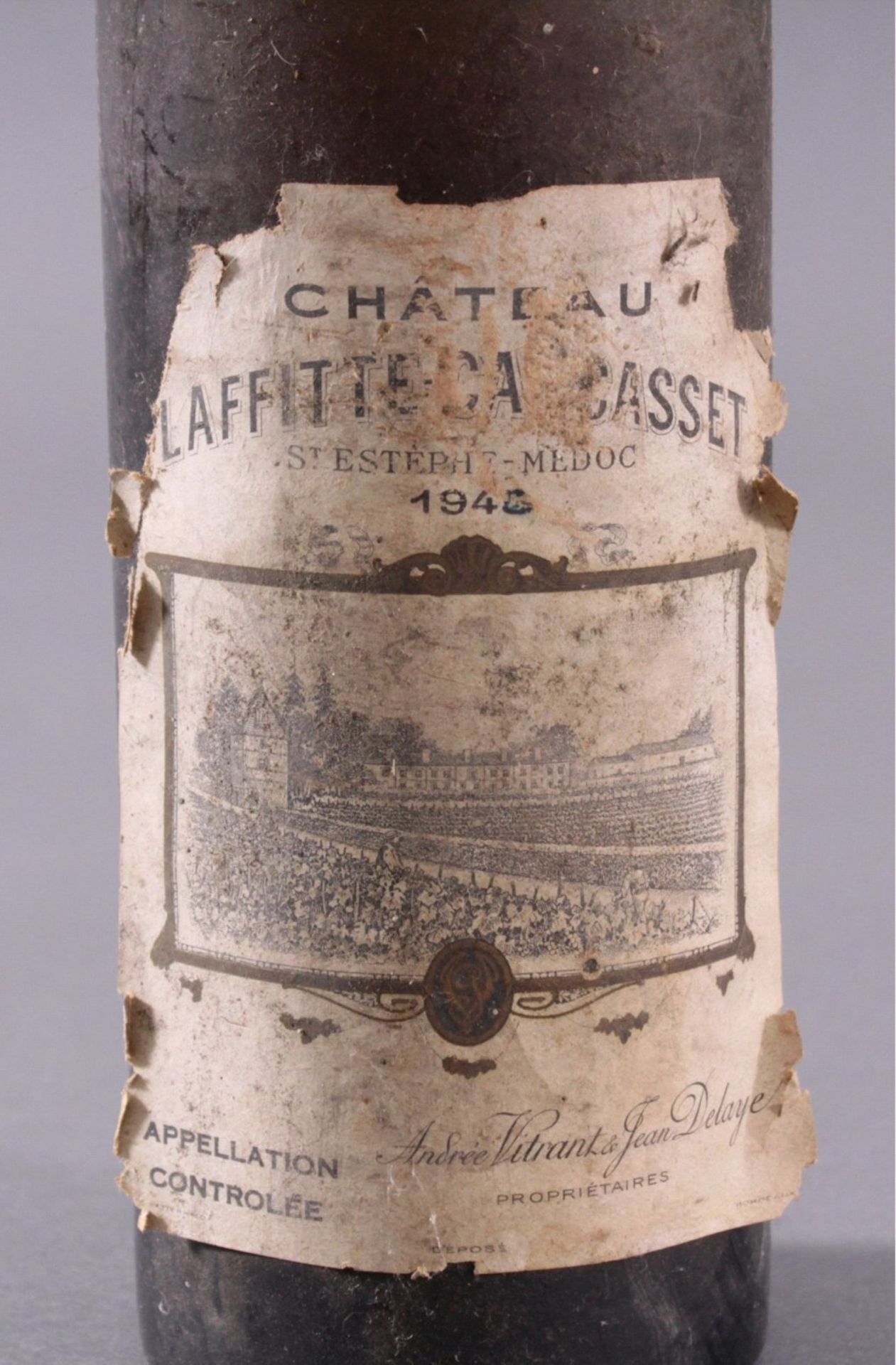 1948er Chateau Laffitte Ca CassetSt. Estephe-Medoc, Flüssigkeitsverlust ca. 8 bis 9 cm.Can not be - Bild 5 aus 6