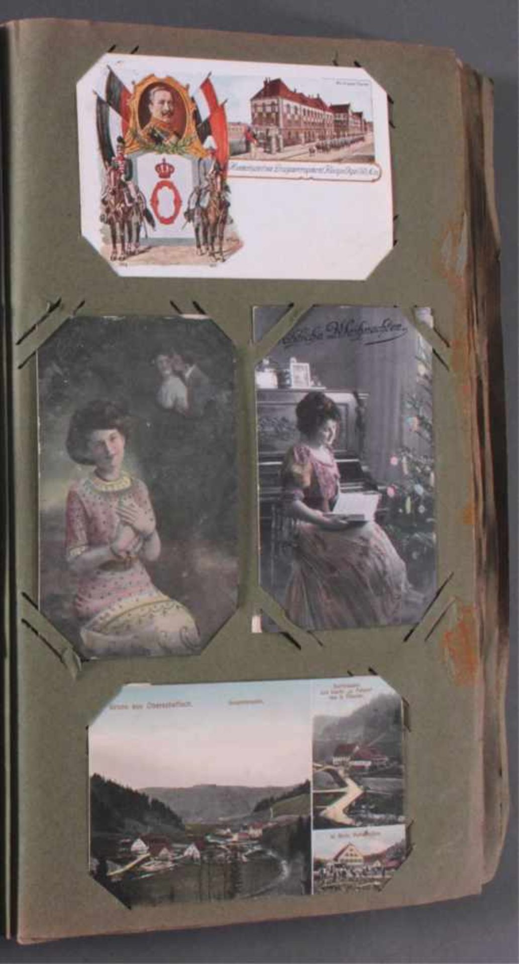 Gewachsenes Postkartenalbum mit über 300 KartenGewachsenes Album um den ersten Weltkrieg, dabei - Bild 7 aus 26