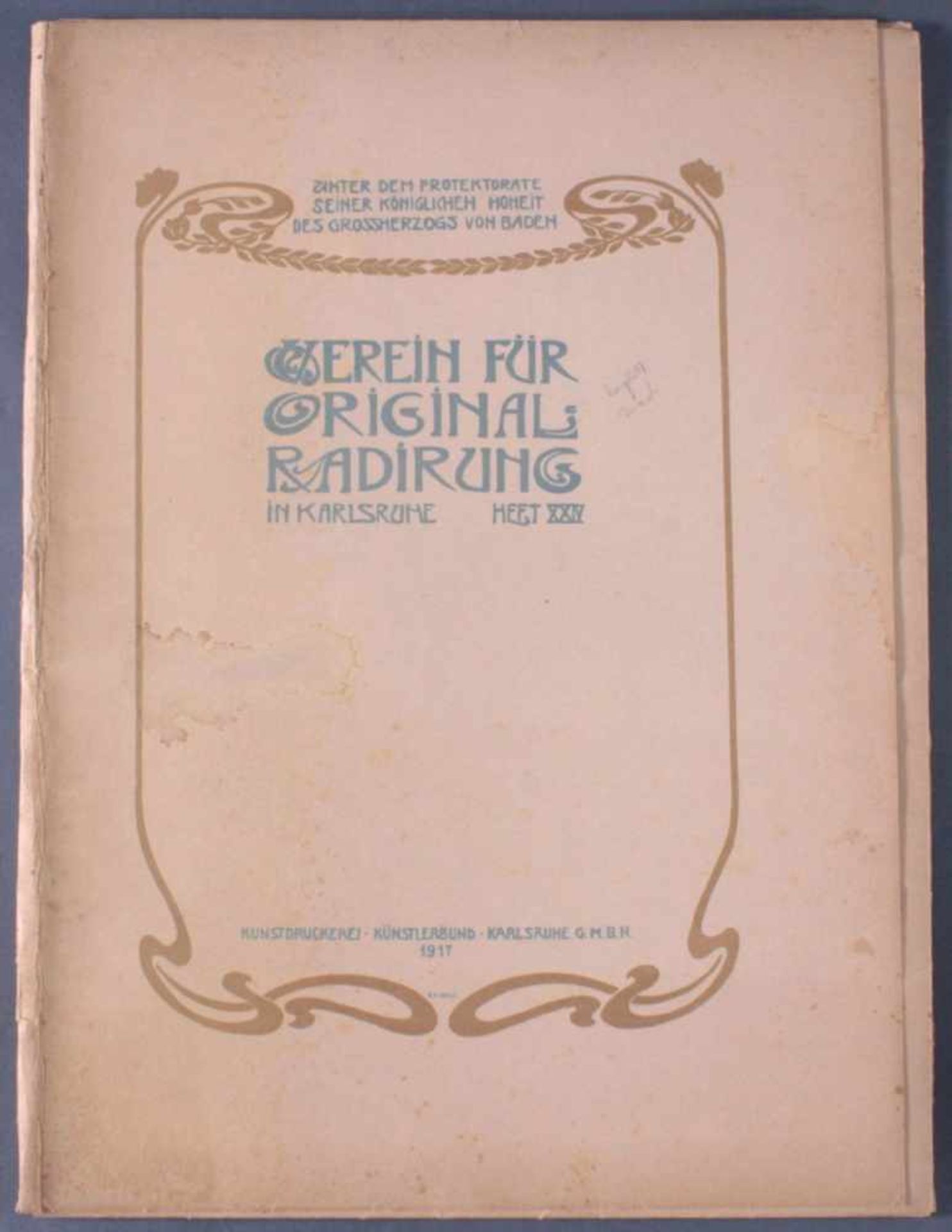 Verein für Original-Radierung Karlsruhe. Heft XXIV, 1917Emil Rudolf Weiß gestaltete, für die